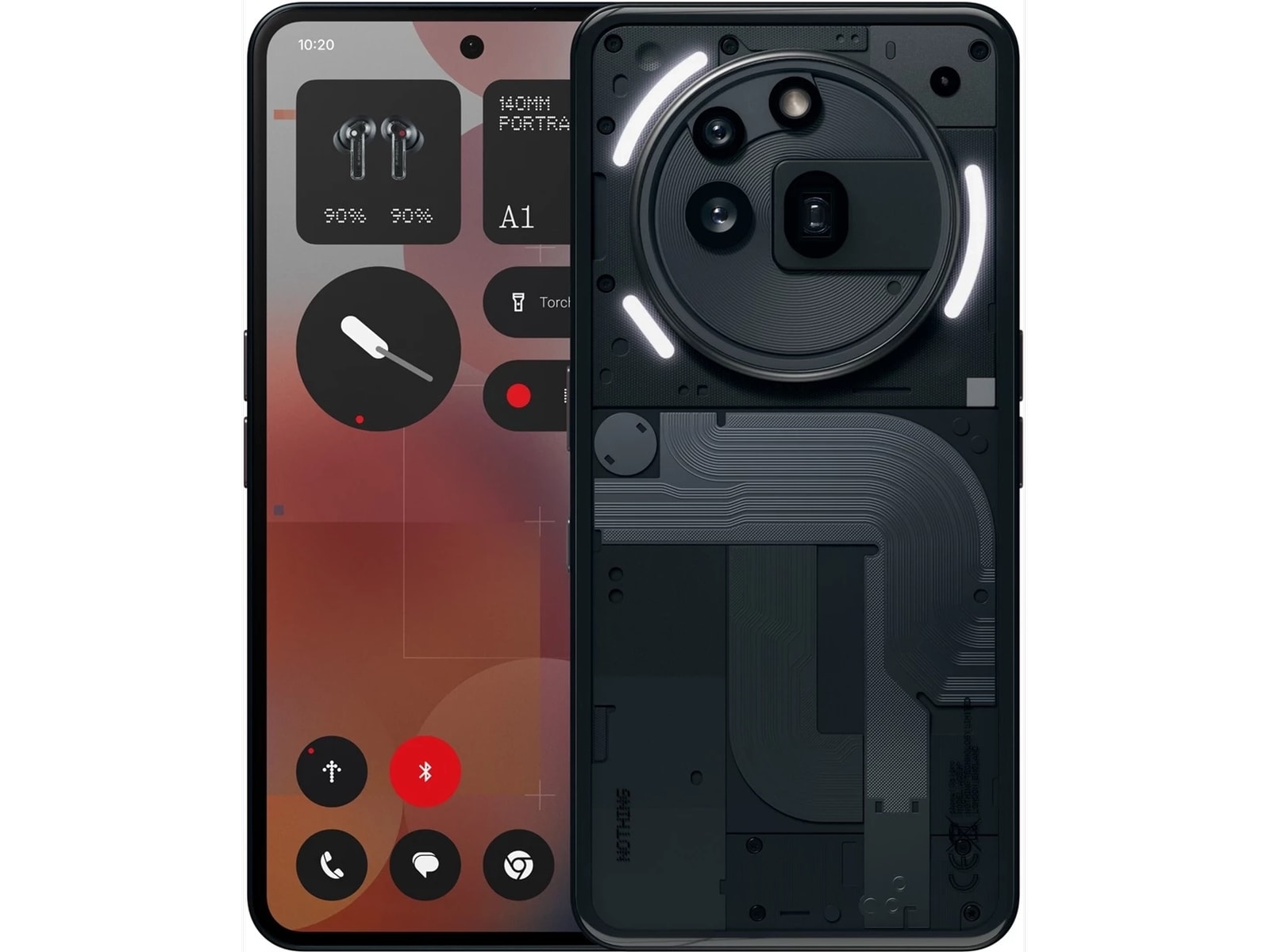 Nothing Phone (3a) Pro 12+256GB (sort) Mobiltelefoner