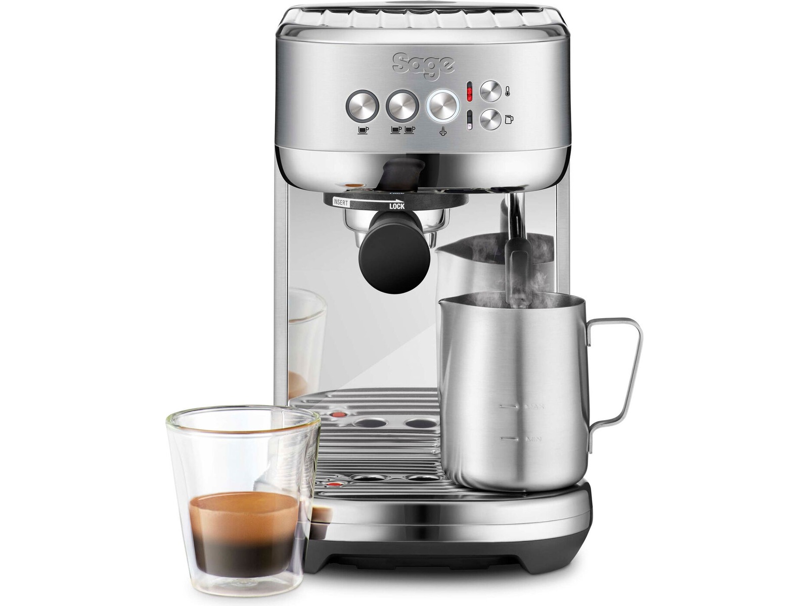 Sage Bambino Plus Espressomaskin (børstet stål) Espressomaskiner