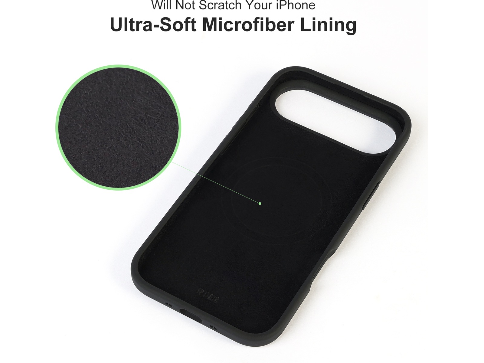 iiglo iPhone Air Magnetic Silikondeksel (sort) Deksel til mobiltelefon