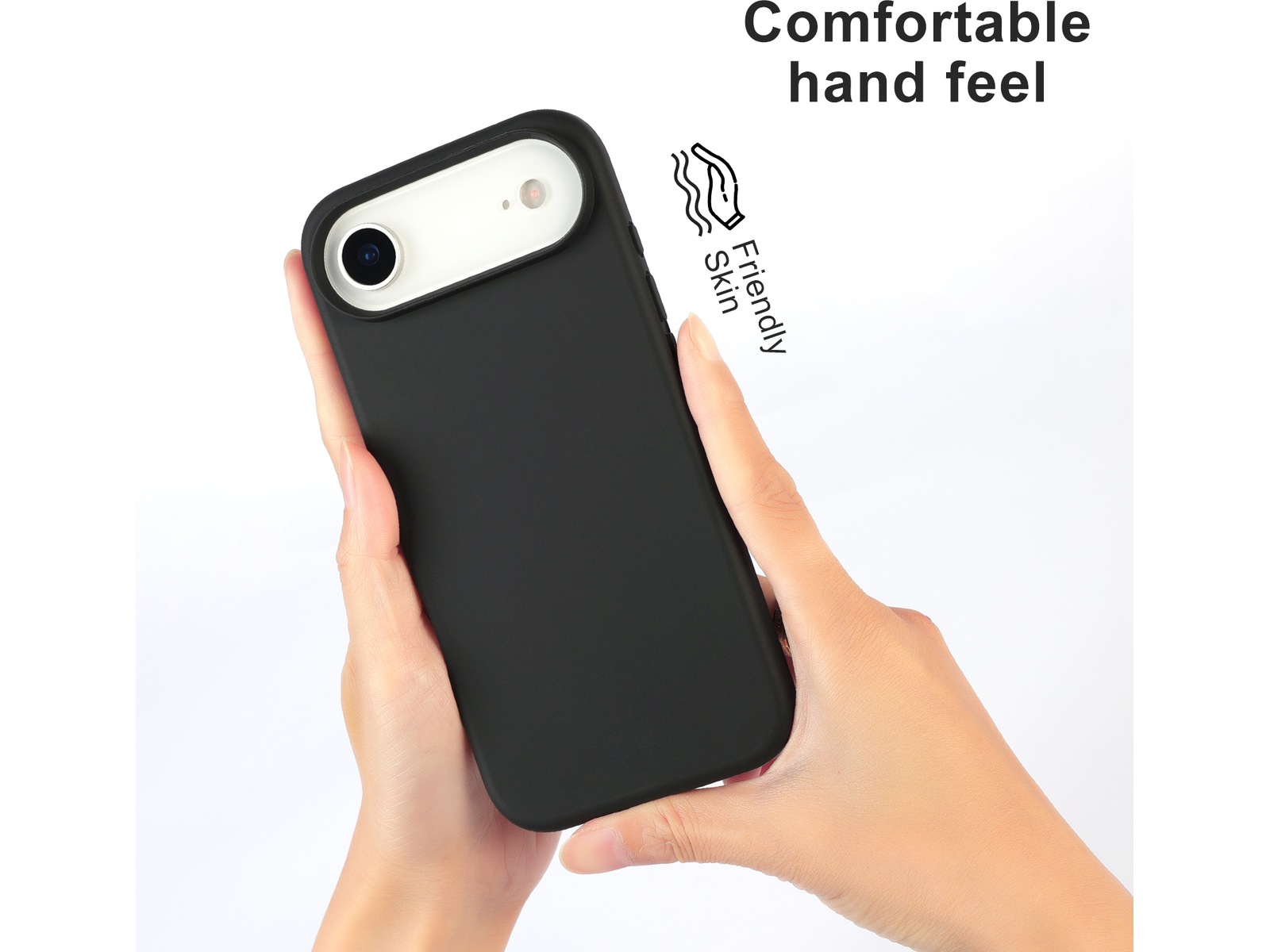 iiglo iPhone Air Magnetic Silikondeksel (sort) Deksel til mobiltelefon
