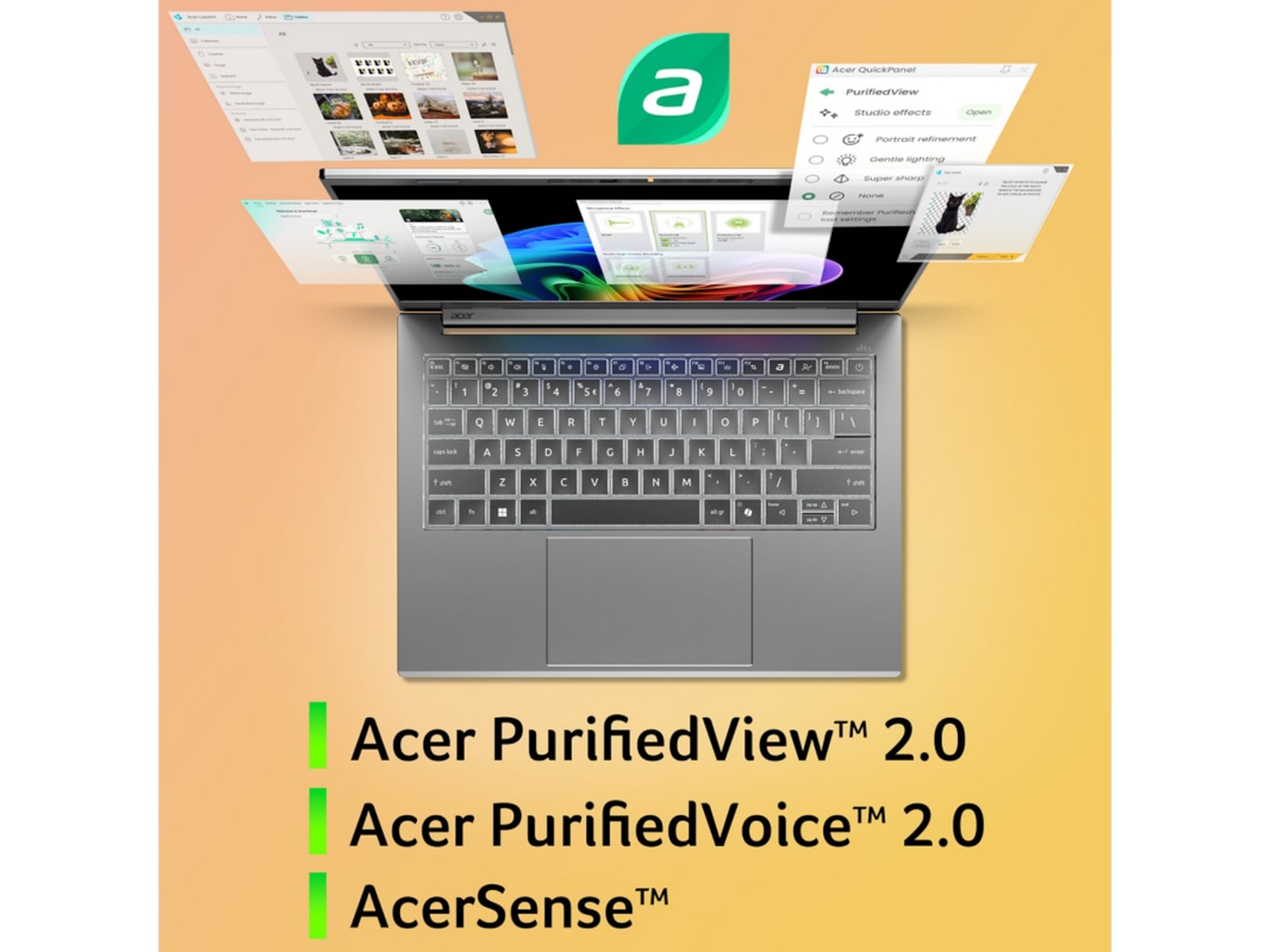 Acer Aspire 14 AI 14" WUXGA OLED PC - Bærbar / laptop