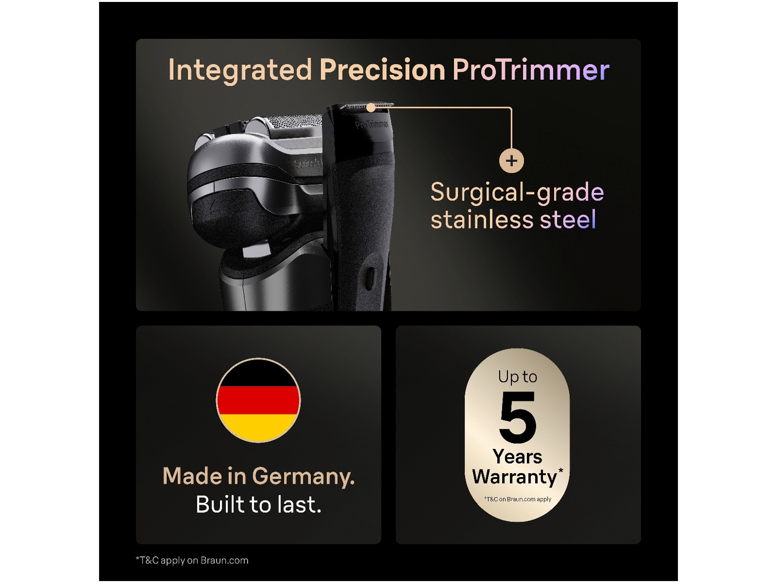 Braun Series 9 PRO+ Elektrisk barbermaskin 9675CC Barbermaskiner