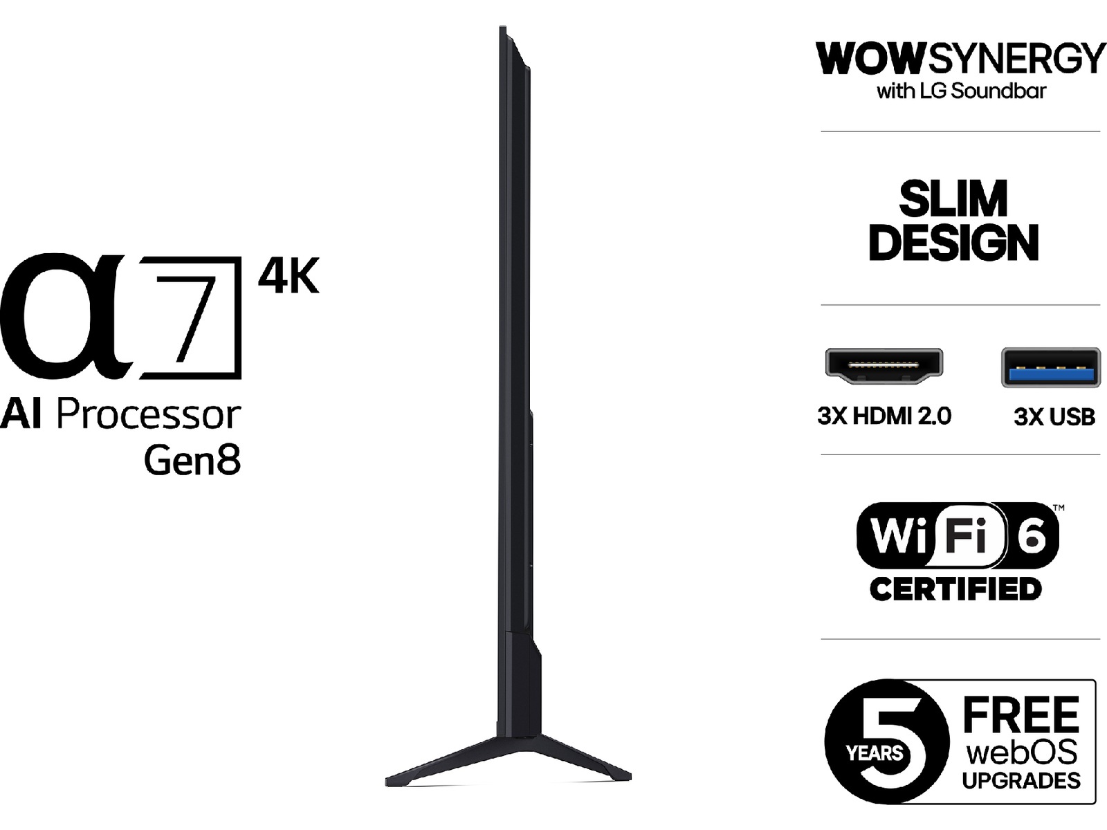 LG 75'' UA75 AI 4k Smart TV (2025) 70 - 79 tommer TV