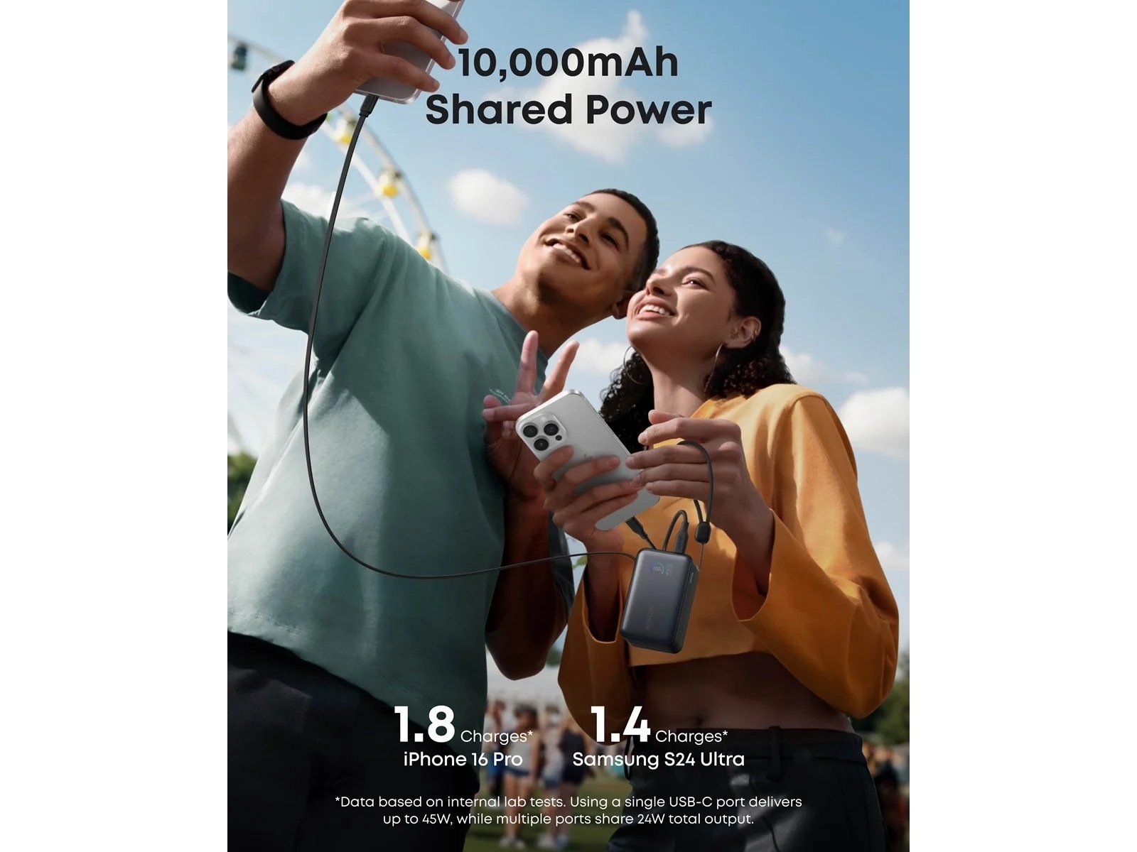 Anker Nano Powerbank 10K 45W (svart) Powerbank