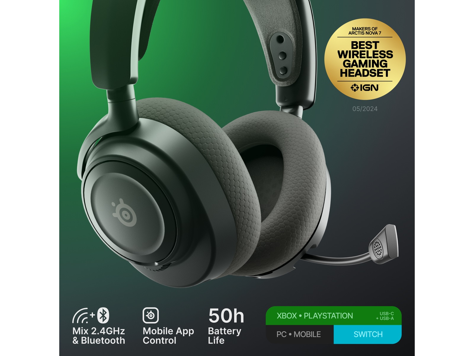 SteelSeries Arctis Nova 7X Gen 2 Trådløst Gamingheadset (sort) Gaming headset