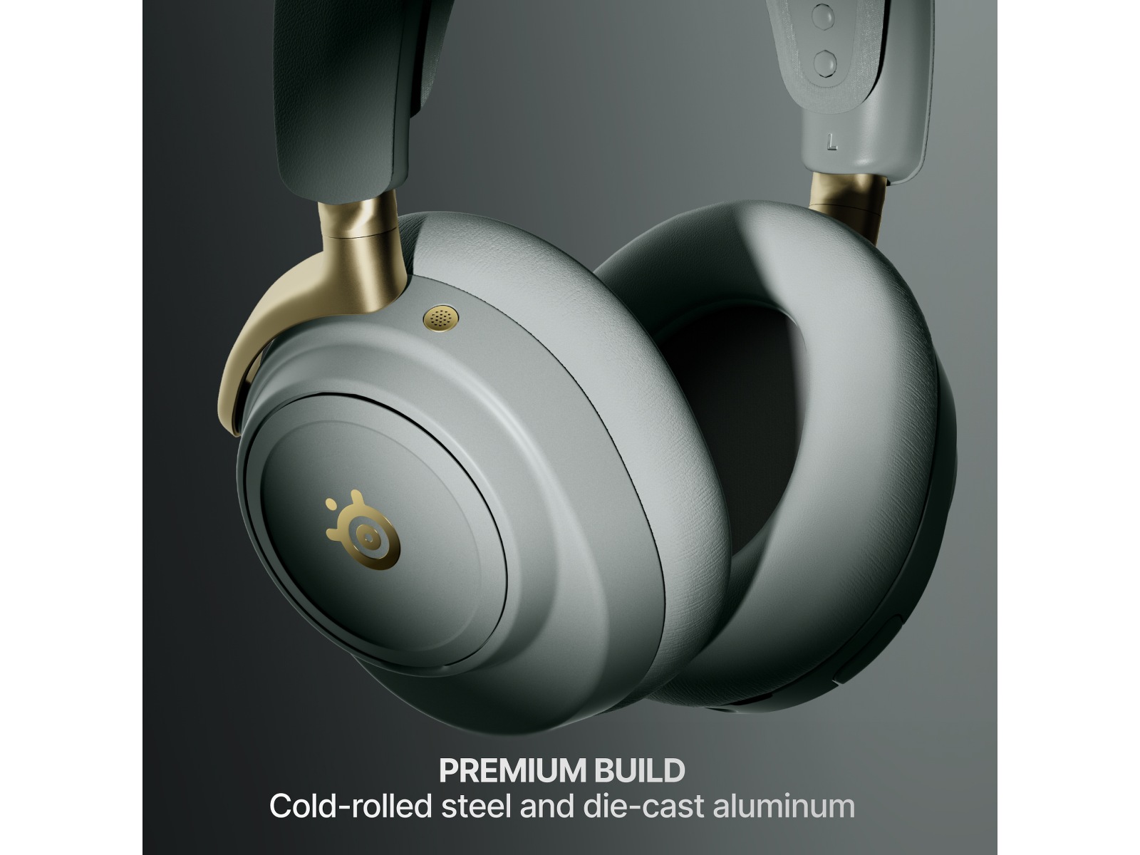 SteelSeries Arctis Nova Elite Trådløst Gamingheadset (salvie og gull) Gaming headset