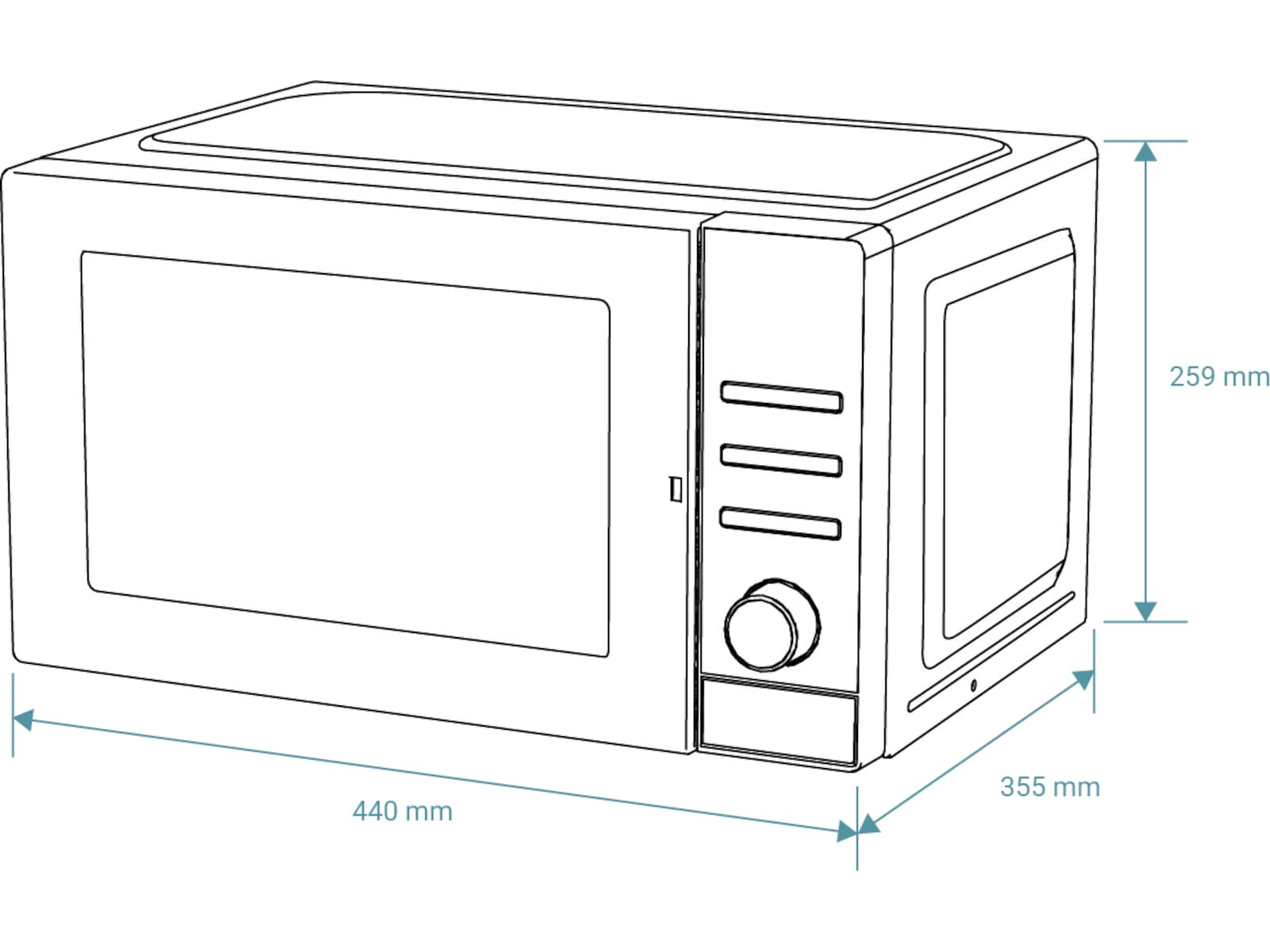 Avant mikrobølgeovn 800W 20L 8 programmer Mikrobølgeovn