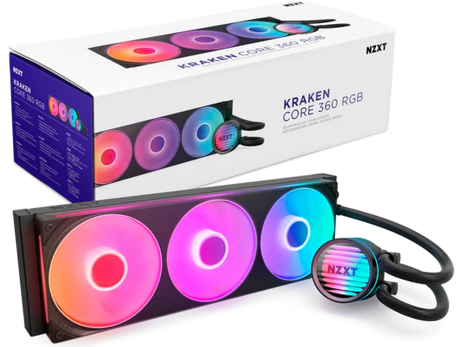 NZXT Kraken Core RGB 360mm AIO-kjøler (svart) CPU - Vannkjøling