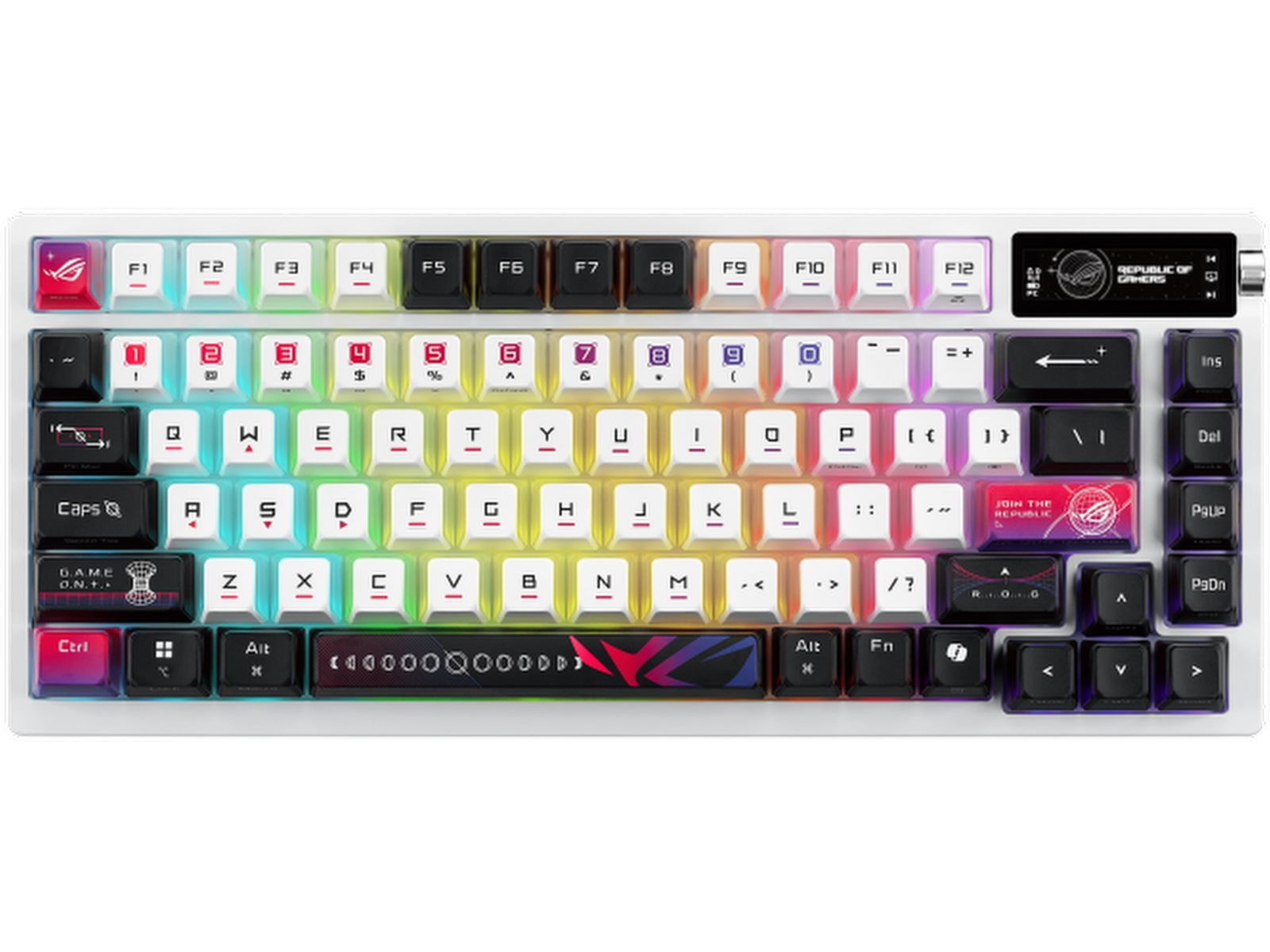 Asus M704 ROG Azoth X Trådløst Gamingtastatur (hvit) -B-Grade Demo tastatur