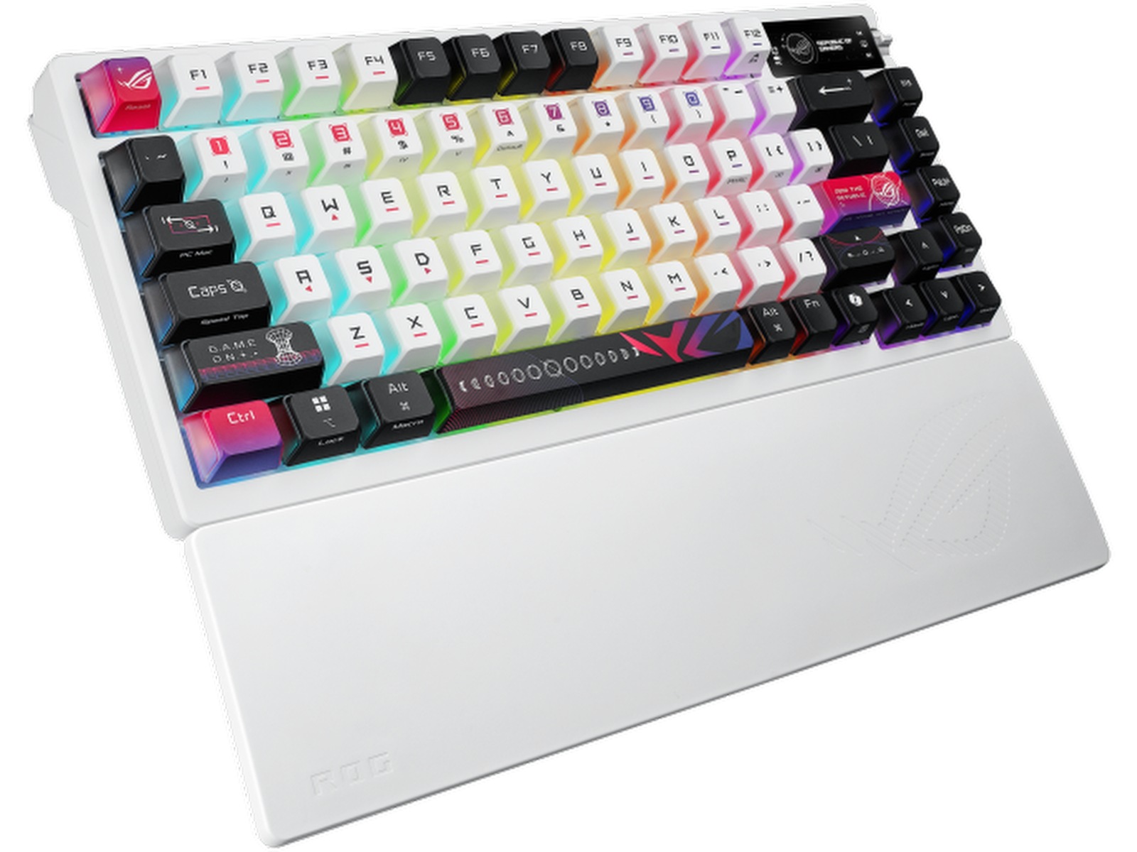 Asus M704 ROG Azoth X Trådløst Gamingtastatur (hvit) -B-Grade Demo tastatur
