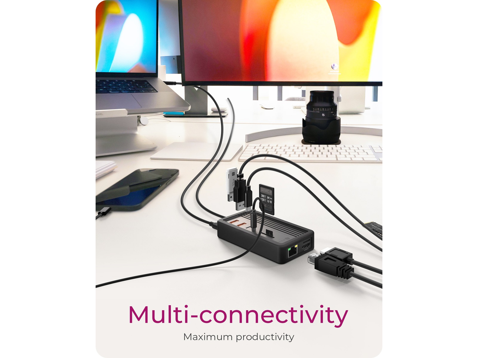 Icy Box 10-i-1 dokkingstasjon Dockingstasjon & USB-HUB