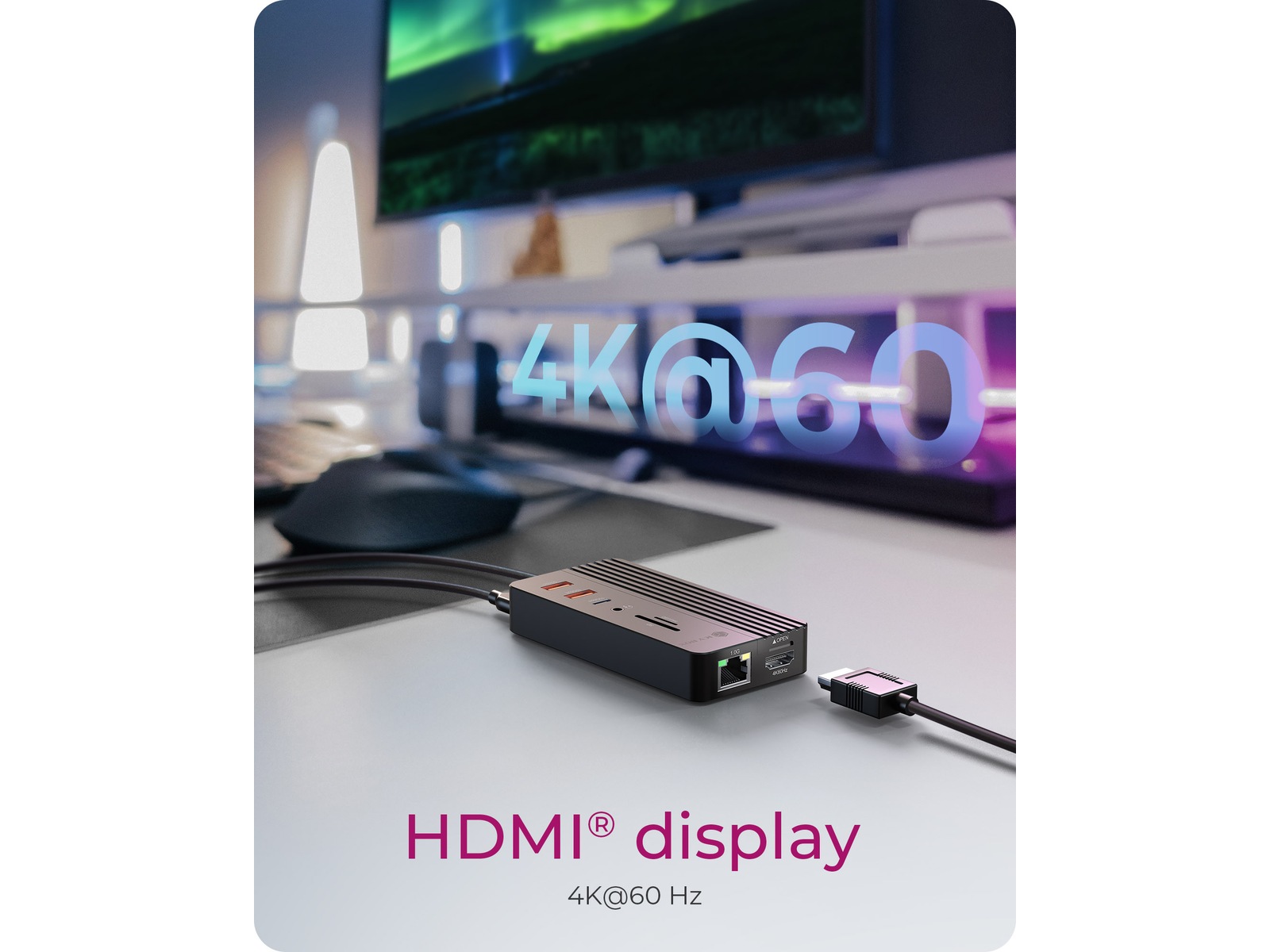 Icy Box 10-i-1 dokkingstasjon Dockingstasjon & USB-HUB