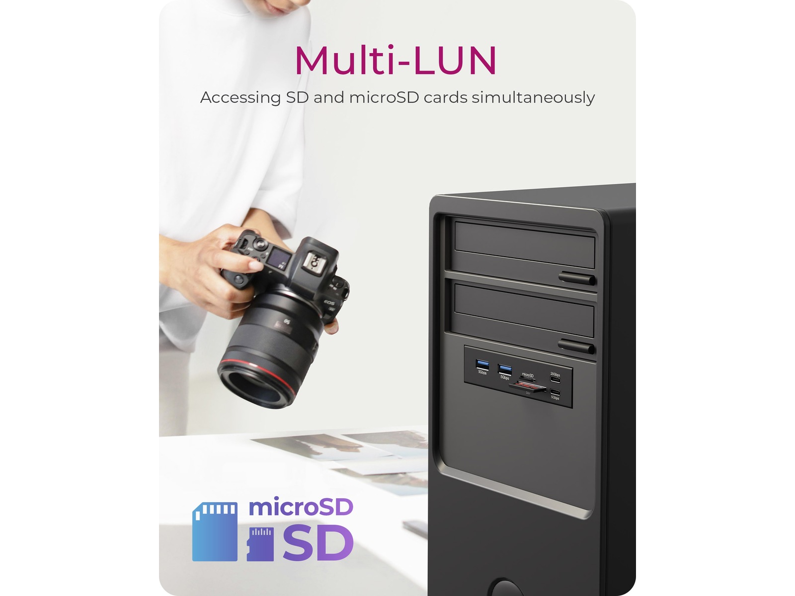 ICY BOX IB-HUB1419-i3 Frontpanel 3,5" USB/FireWire