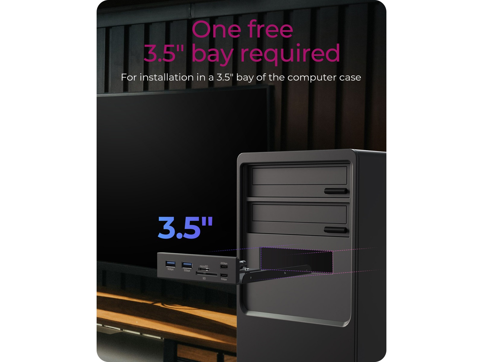 ICY BOX IB-HUB1419-i3 Frontpanel 3,5" USB/FireWire