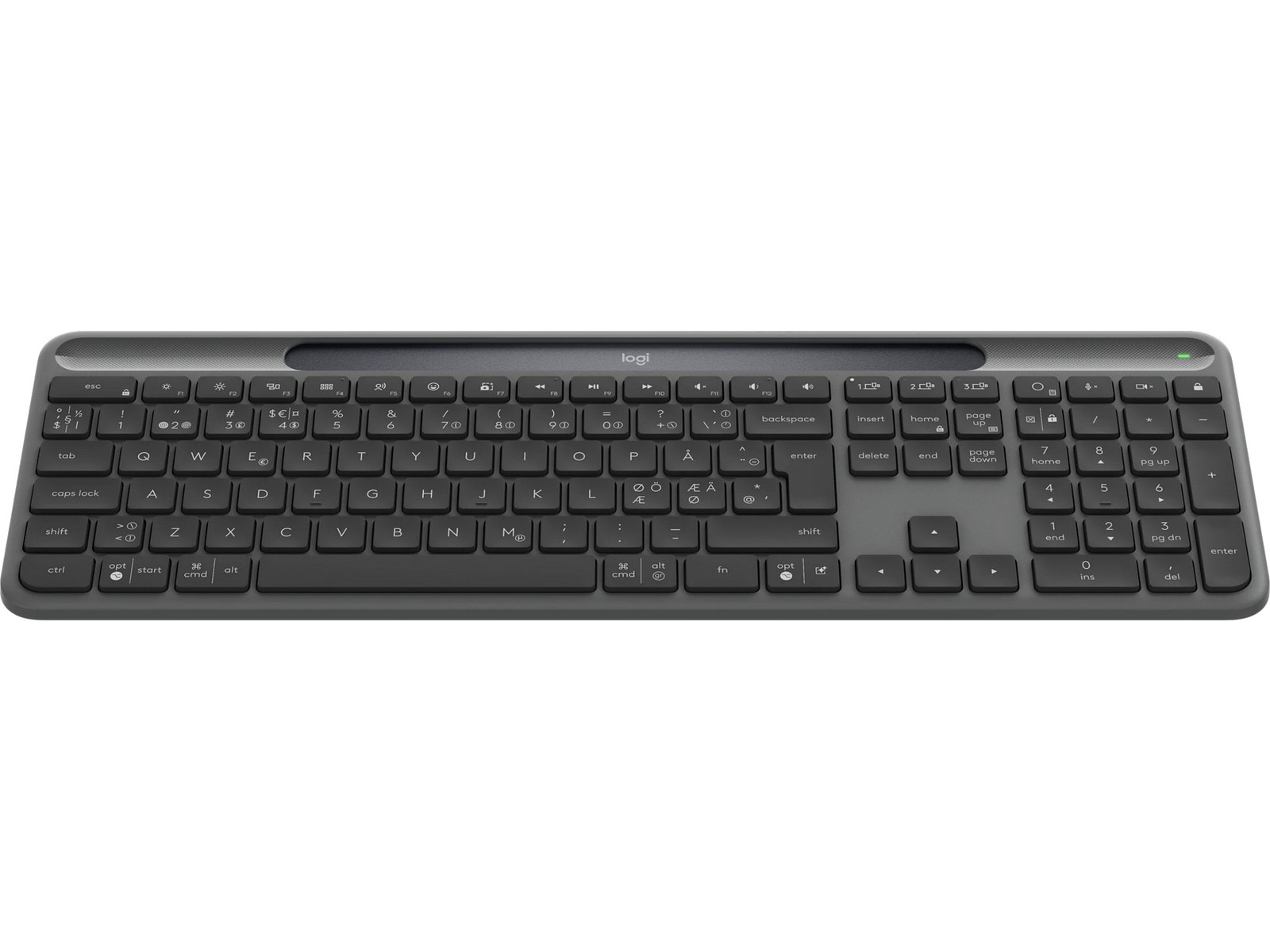 Logitech Signature Slim Solar+ Trådløst Tastatur K980 (grafittgrå) Tastatur