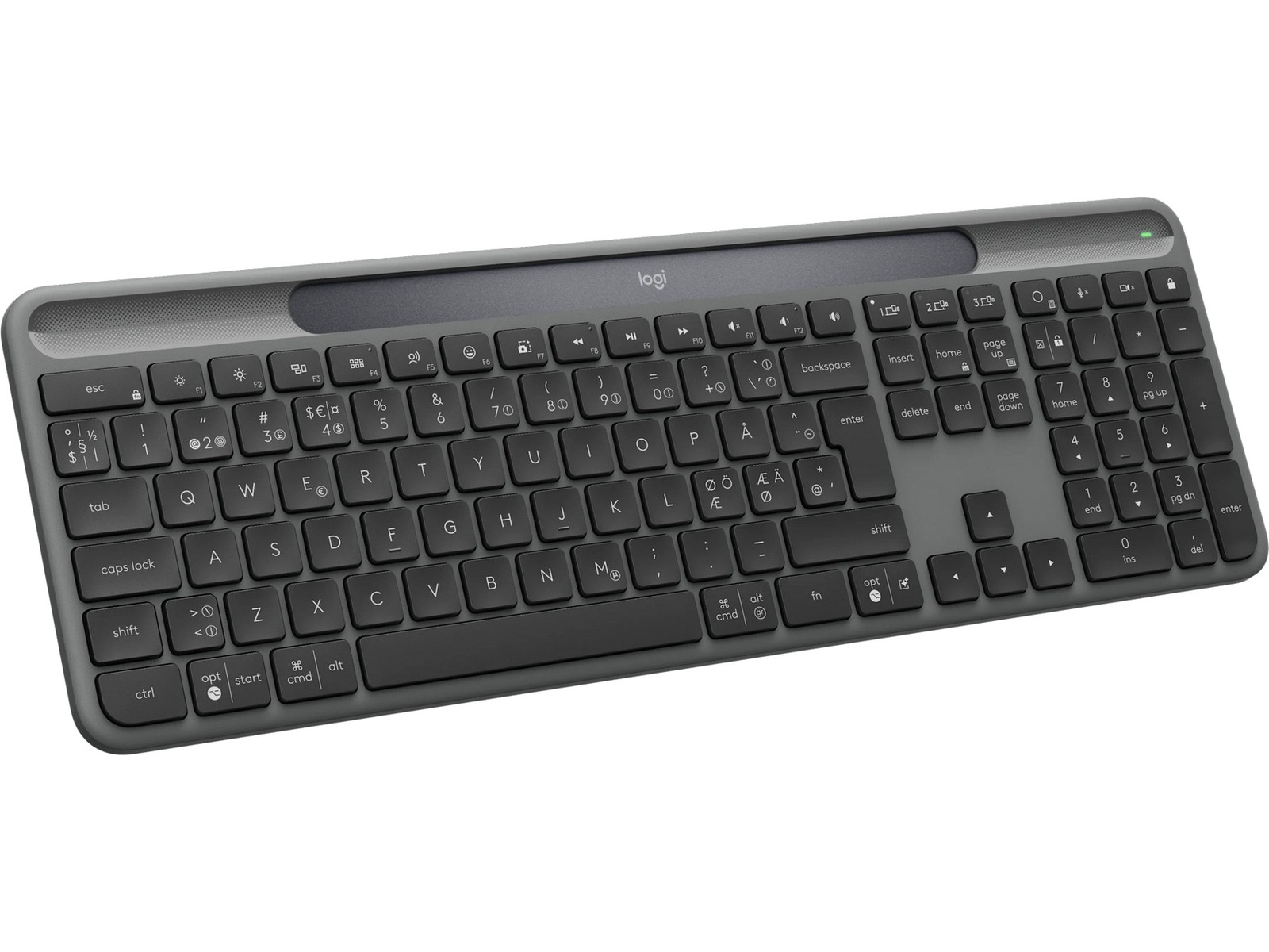 Logitech Signature Slim Solar+ Trådløst Tastatur K980 (grafittgrå) Tastatur
