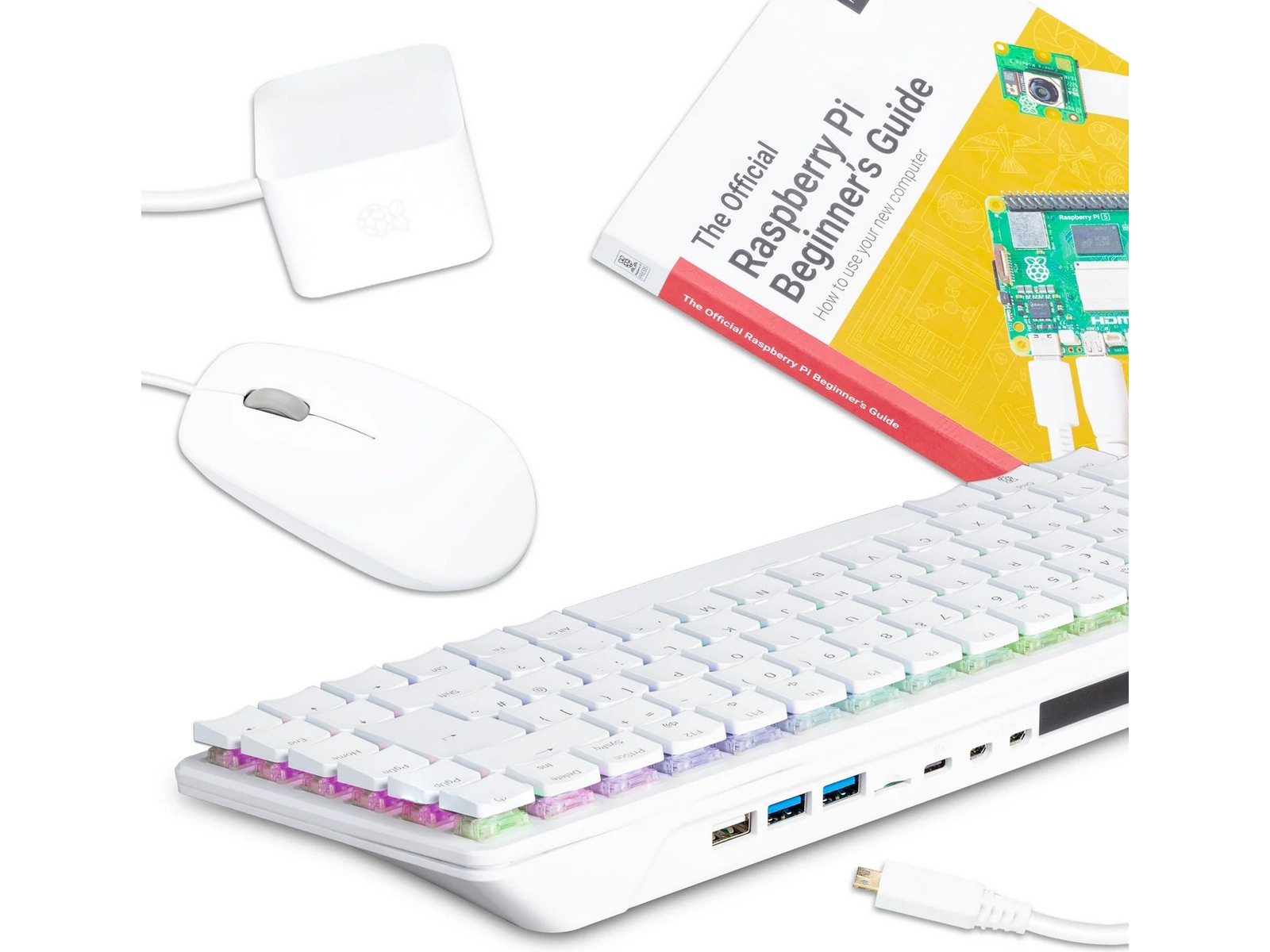 Raspberry Pi 500+ Desktop Kit (hvit) Integrert CPU