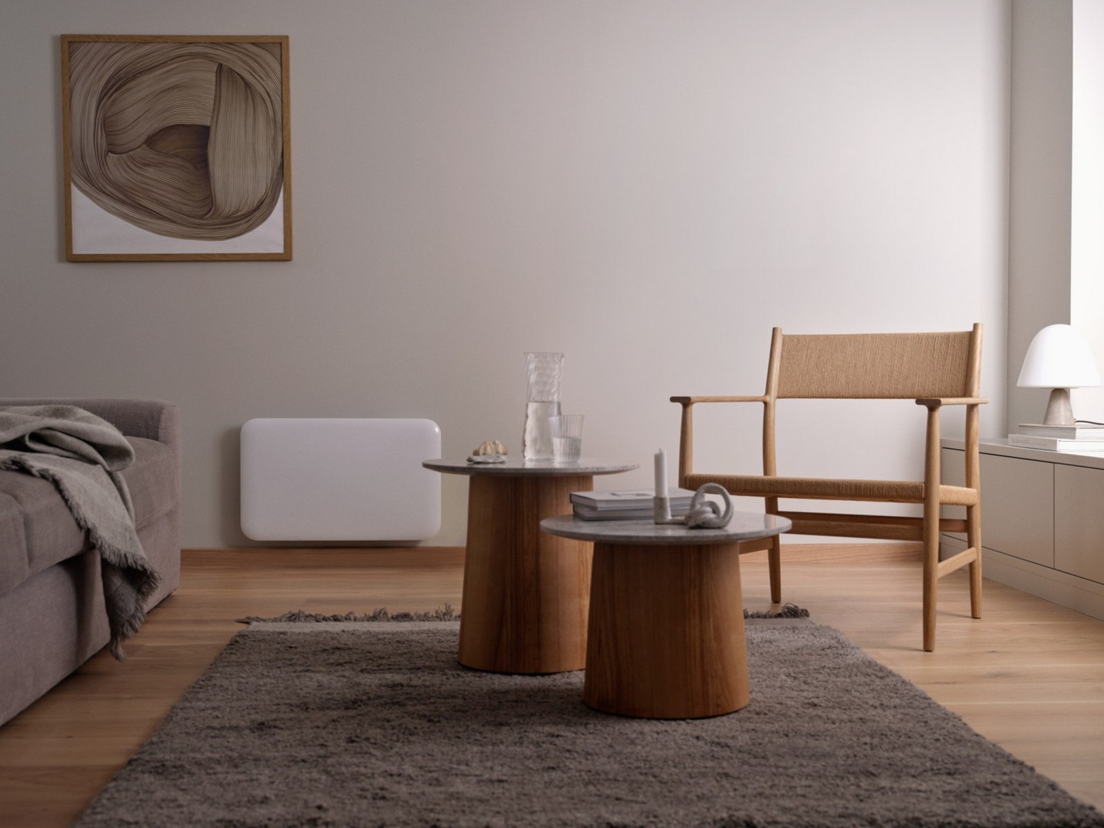 Mill Invisible Smart WiFi Gen 4 panelovn 700W 2-pakke (hvit) Panelovner