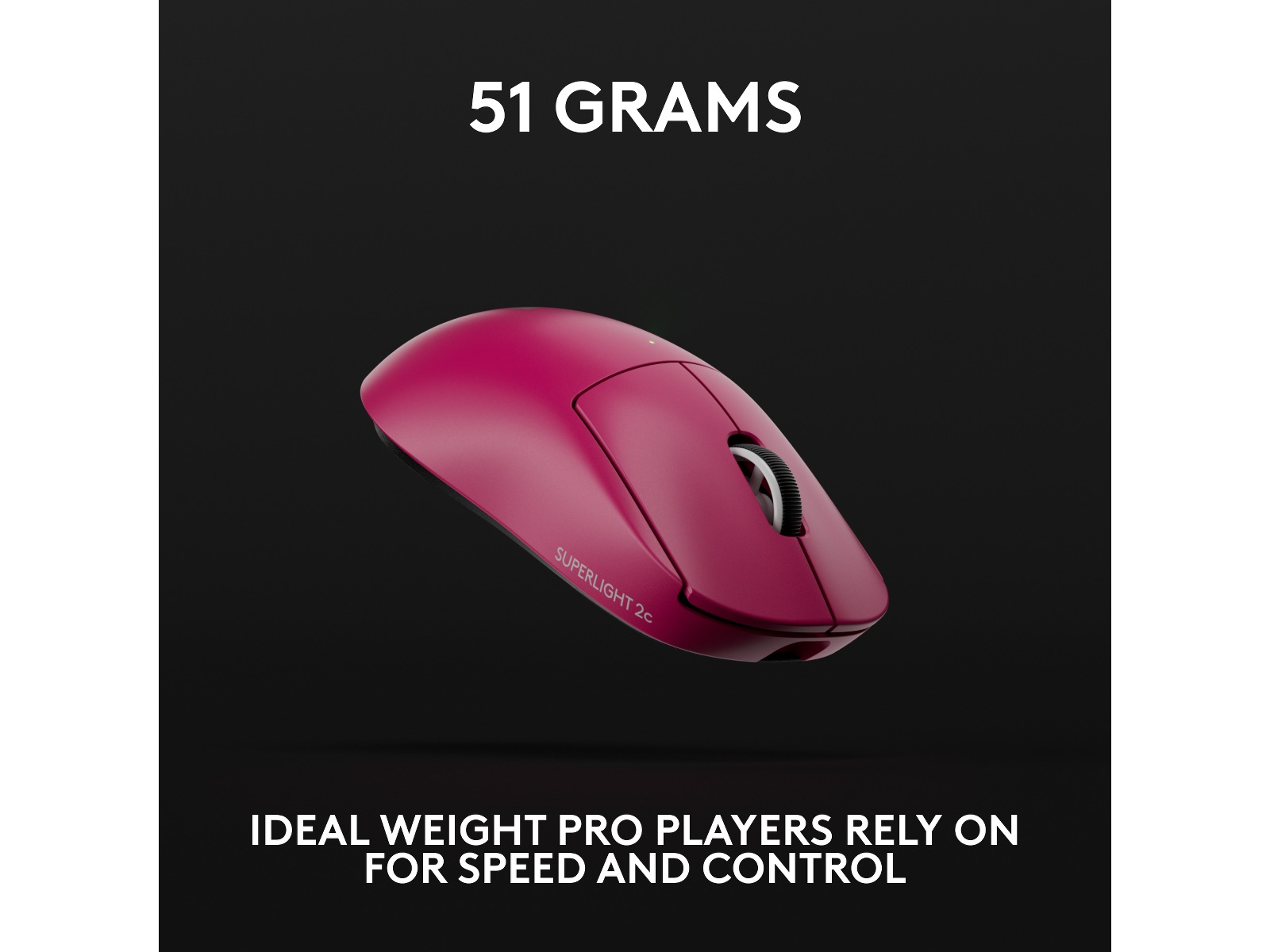 Logitech Pro X Superlight 2c trådløs gamingmus (rosa) -B-Grade Demo mus