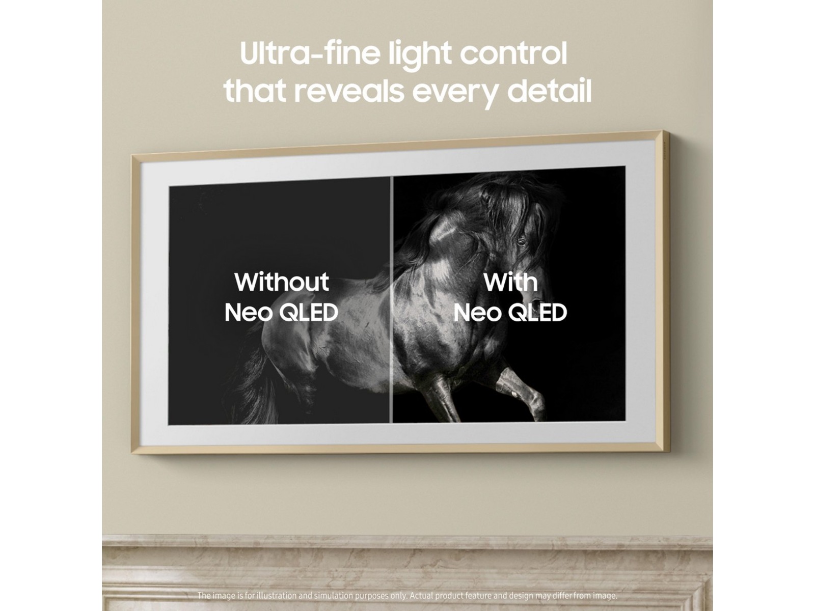 Samsung The Frame Pro 85" LS03FW + ramme Beige Wood 60 - 69 tommer TV