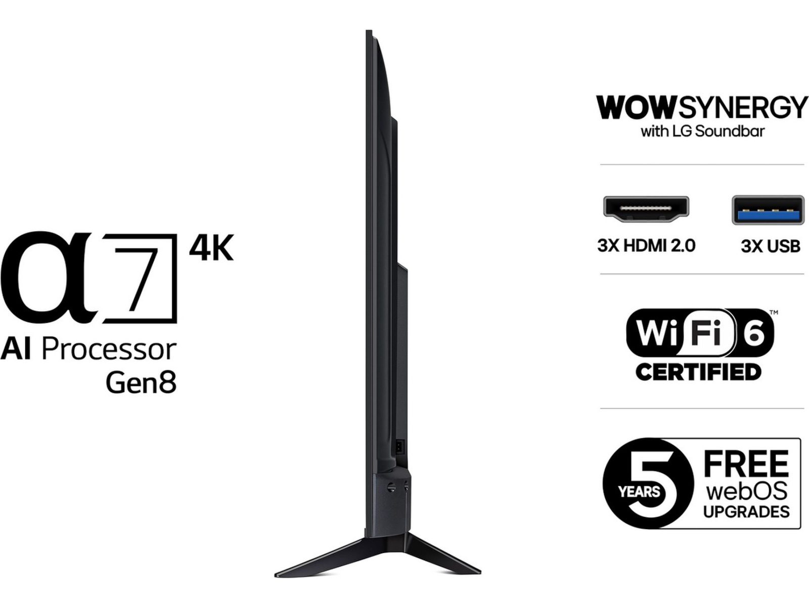 LG 55" UA73 AI 4K UHD Smart TV (2025) -B-Grade Demo TV/projektor