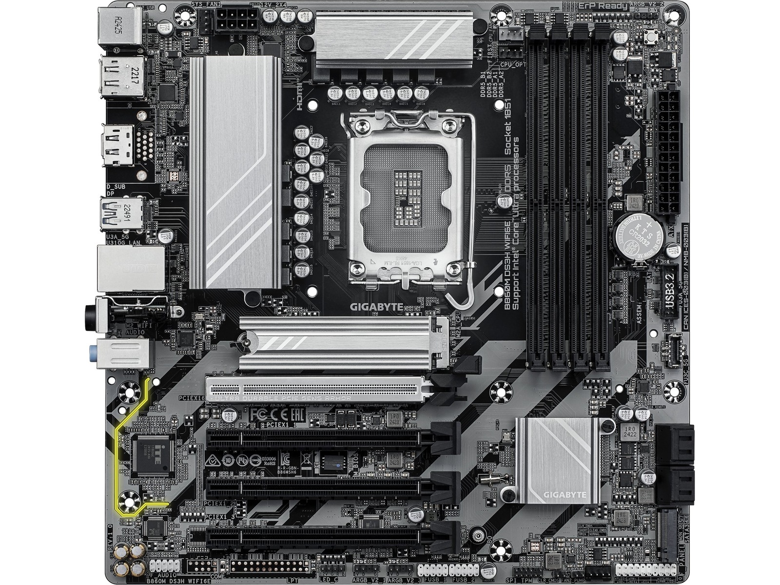 Gigabyte B860M DS3H WIFI6E Hovedkort Intel Socket