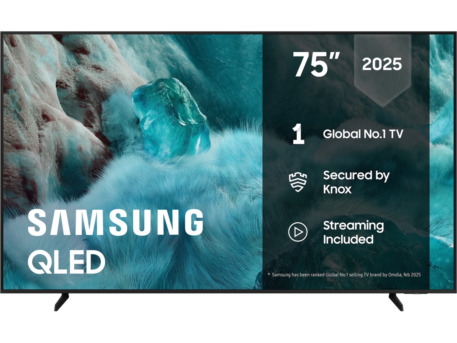 Samsung 75" Q7FA QLED 4K Smart-TV (2025) + lydplanke 50 - 59 tommer TV