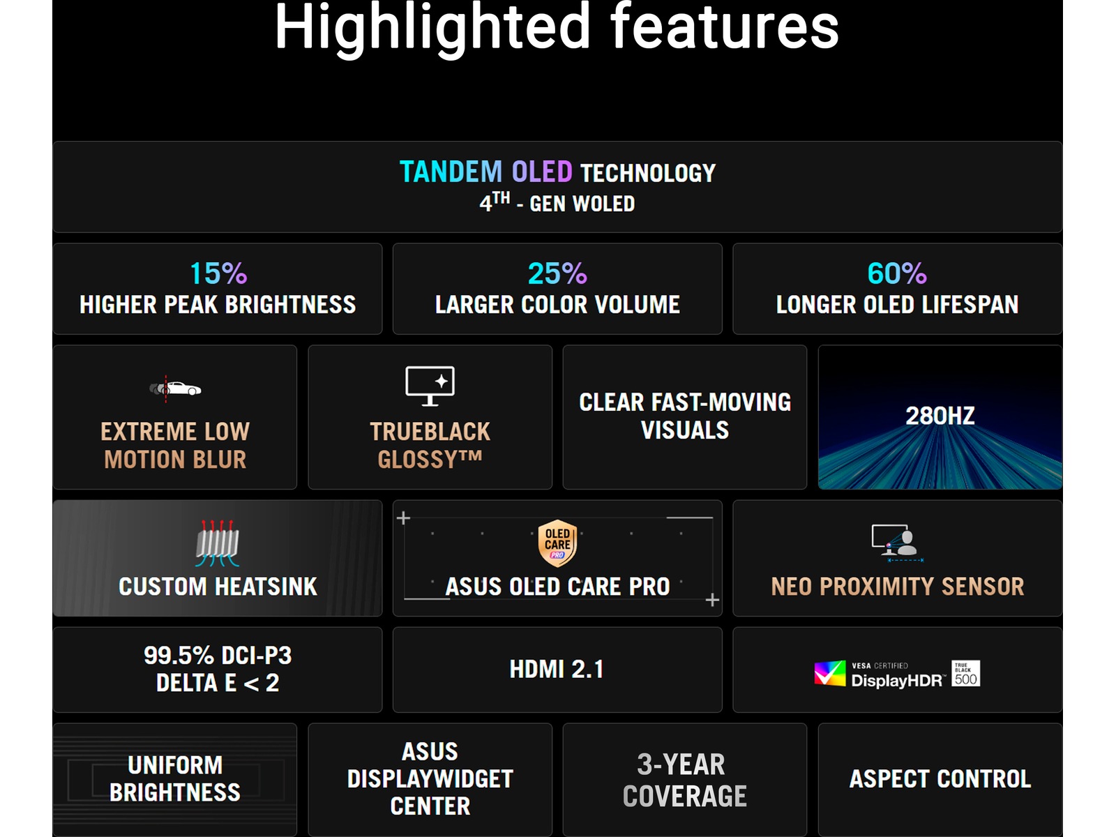ASUS 27" gamingskjerm ROG Strix XG27AQWMG -B-Grade Demo skjermer