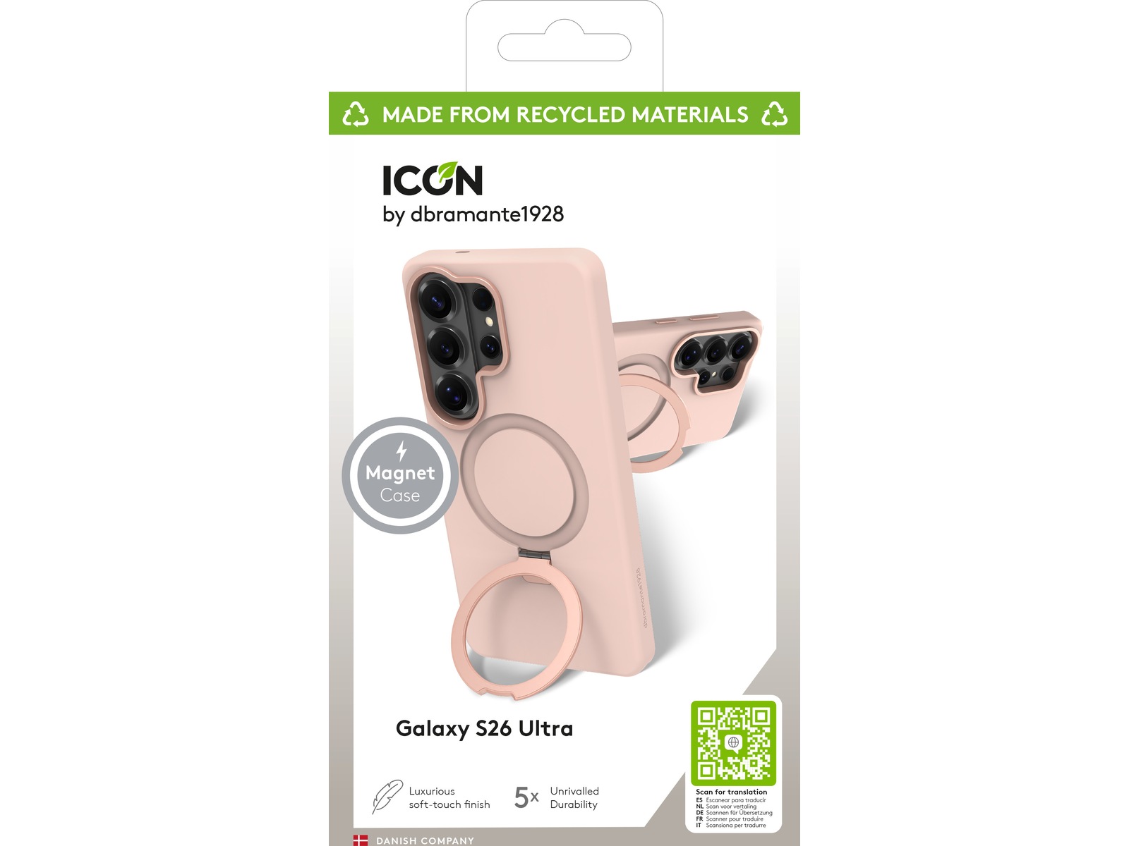 dbramante1928 Galaxy S26 Ultra Roskilde ICON deksel (pink sand) Deksel til mobiltelefon