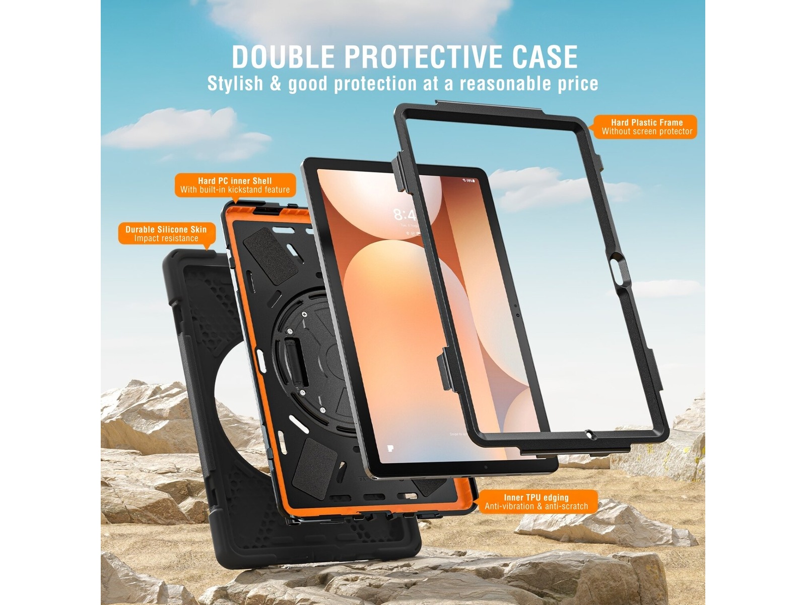 4smarts Rugged Case Grip for Samsung Galaxy Tab A11 Deksel til nettbrett