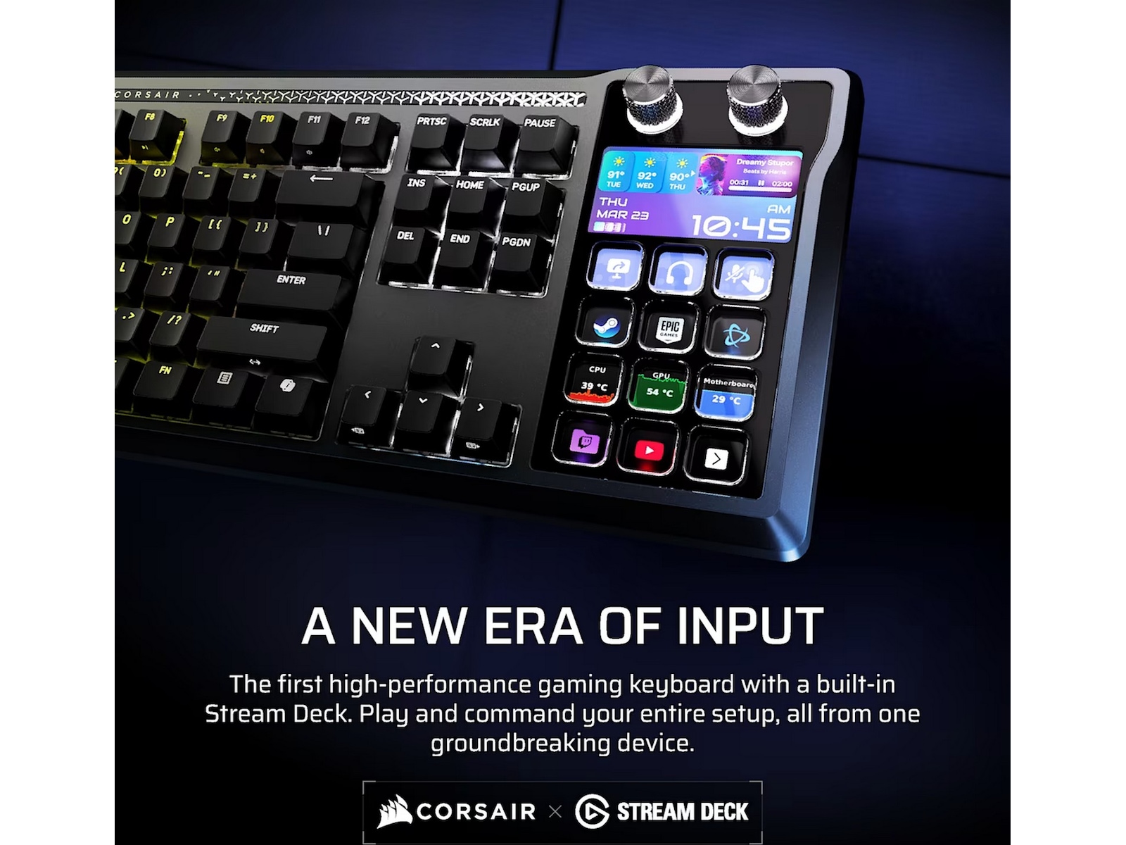 Corsair Galleon 100 SD RGB Stream Deck-integrert Gamingtastatur Gamingtastatur