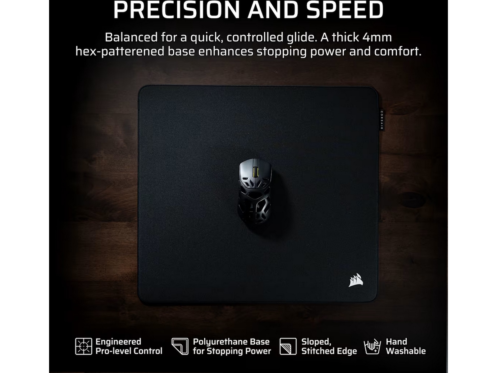CORSAIR MM PRO Large Control Gaming Mouse Pad (sort) Gamingmusematte