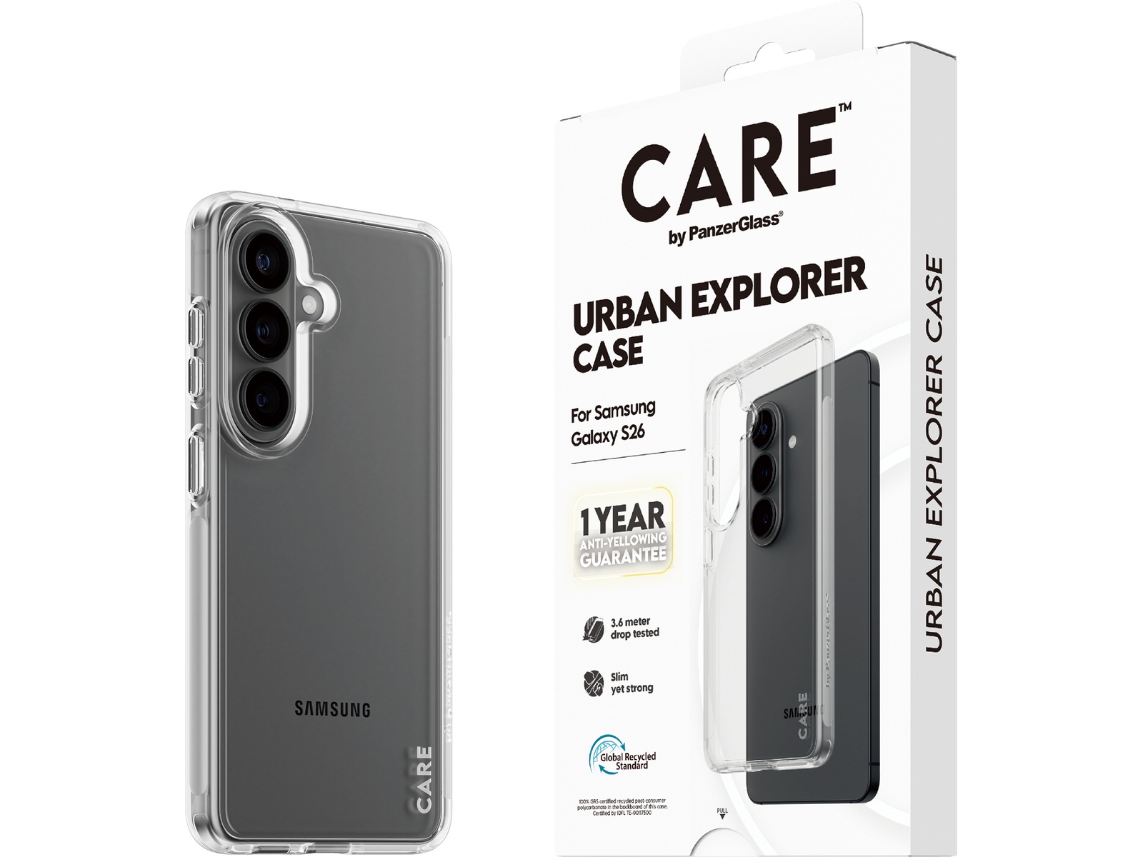 PanzerGlass CARE Galaxy S26 Urban Explorer deksel (gjennomsiktig) Deksel til mobiltelefon