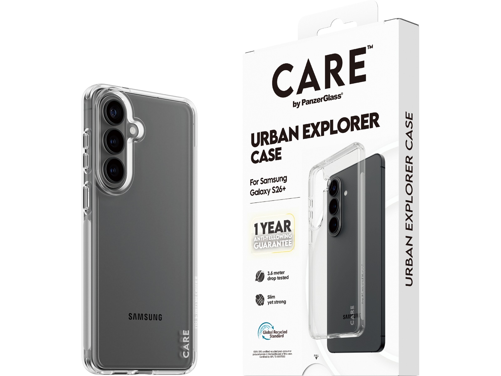 PanzerGlass CARE Galaxy S26+ Urban Explorer deksel (gjennomsiktig) Deksel til mobiltelefon