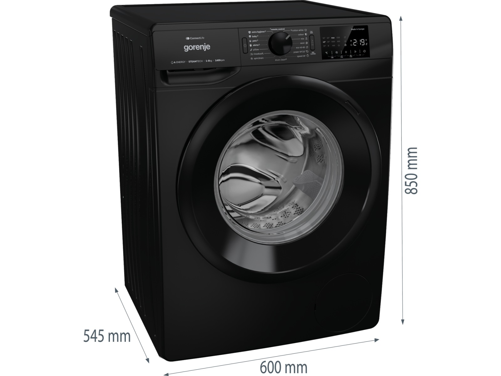 Gorenje WPNEI84A1SW/B Vaskemaskin (sort) -B-Grade Demo vask & tørk