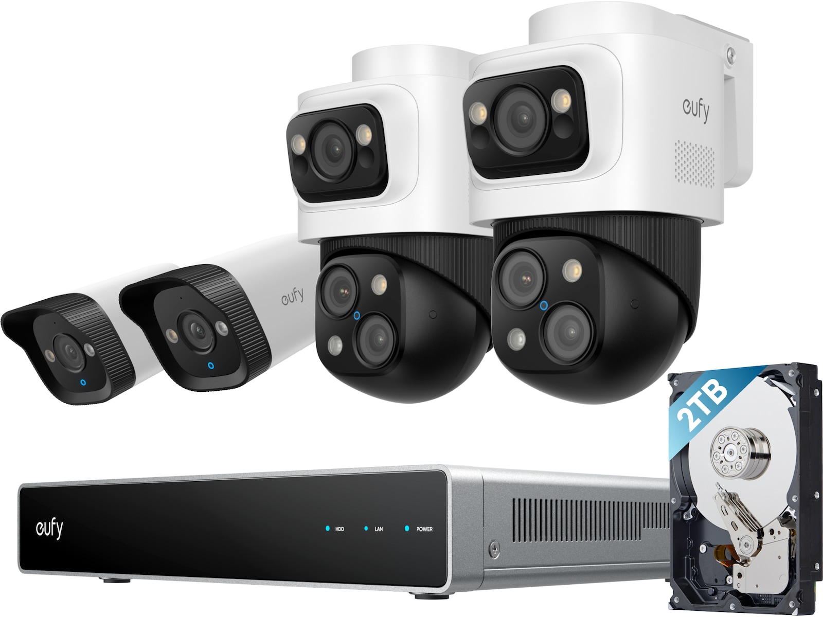 Eufy NVR Security System S4 overvåkningskamera (4 kameraer) Overvåkningskameraer