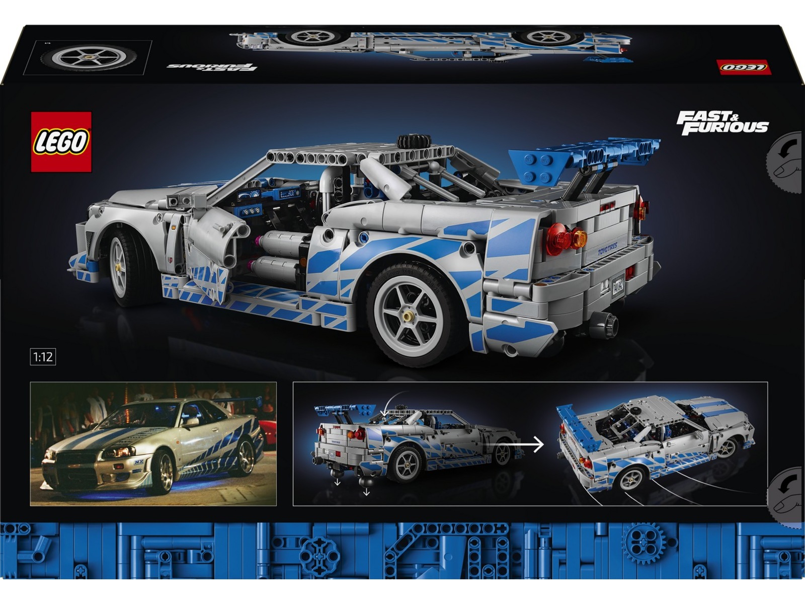 LEGO Technic 2 Fast 2 Furious Nissan Skyline GT-R (R34)-bil 42210 LEGO