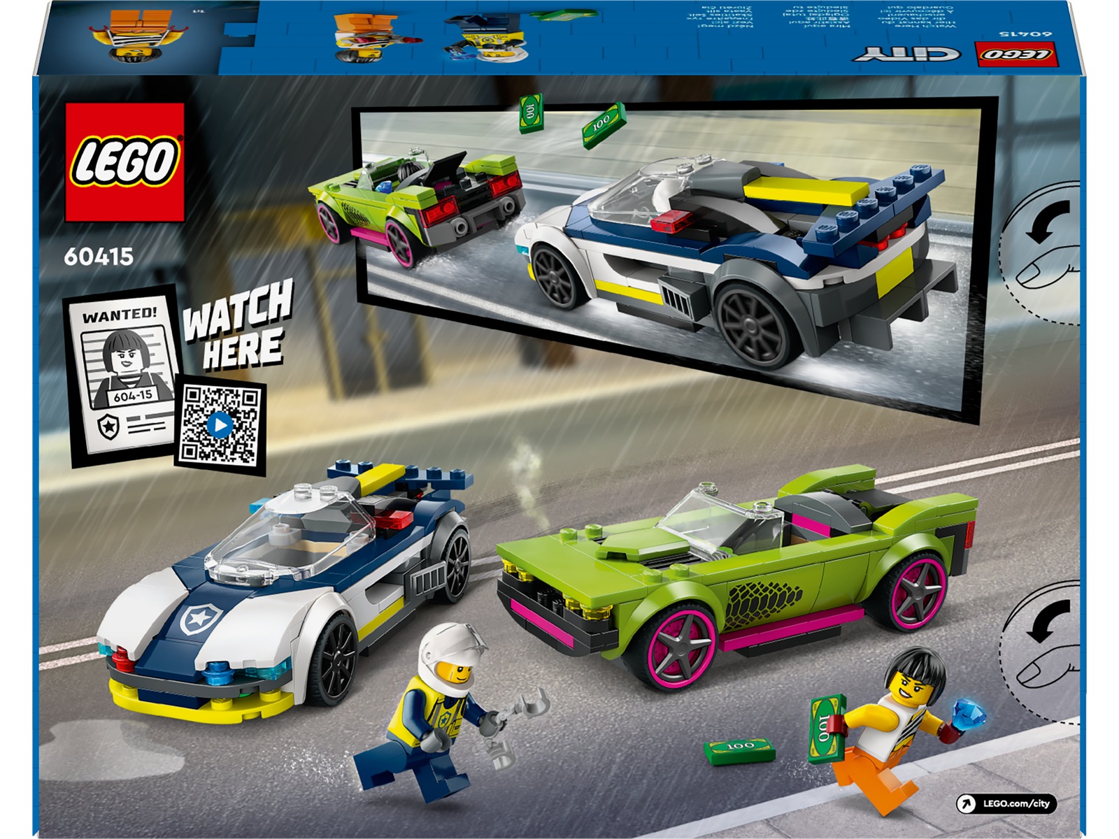LEGO City Police Jakt med politibil og muskelbil 60415 LEGO
