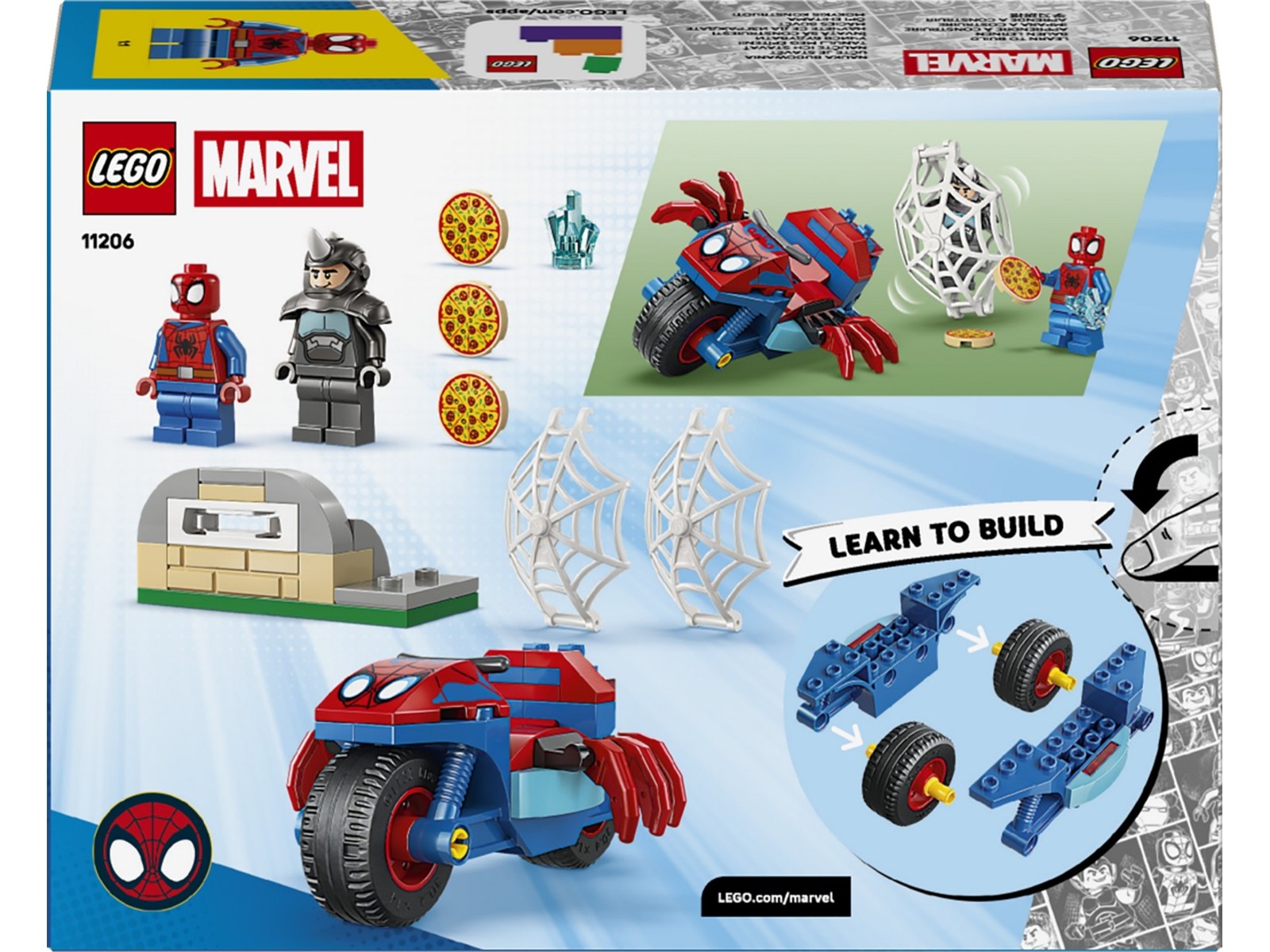 LEGO Spidey på motorsykkel mot Rhino 11206 LEGO