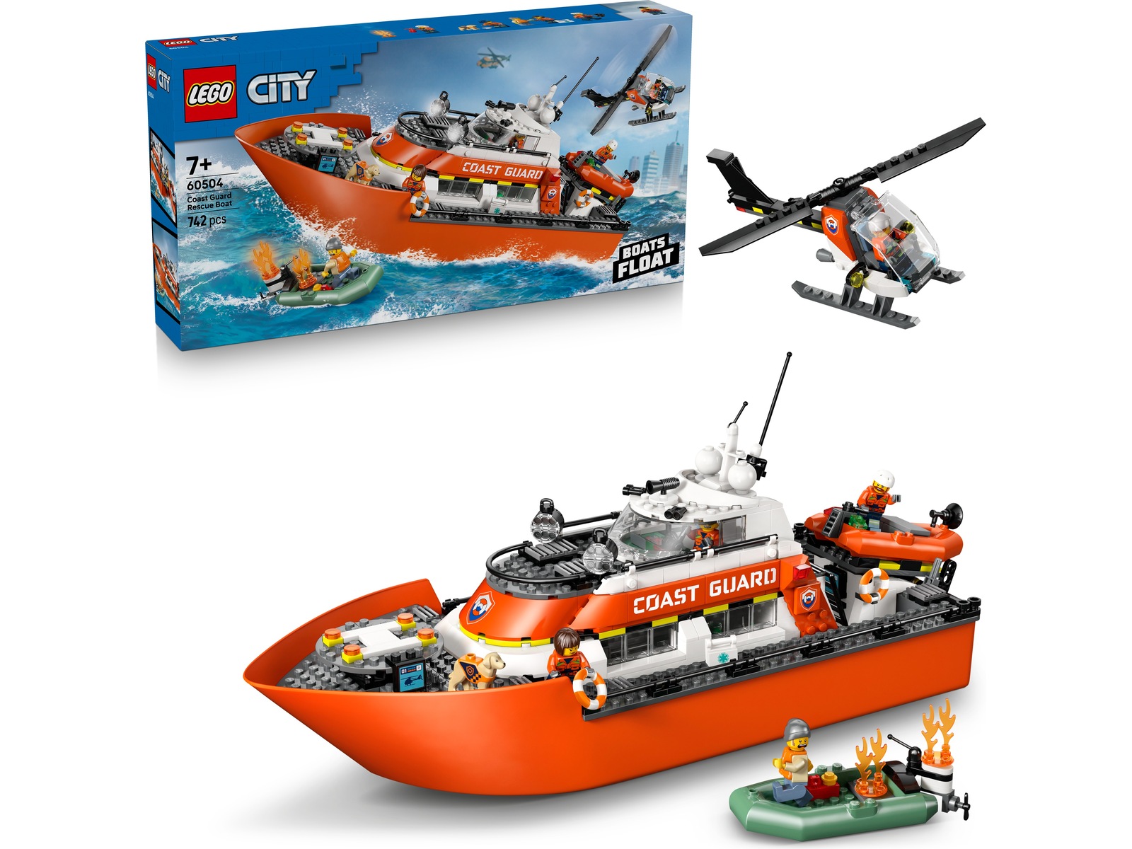 LEGO City Kystvaktens helikopter og redningsbåt 60504 LEGO