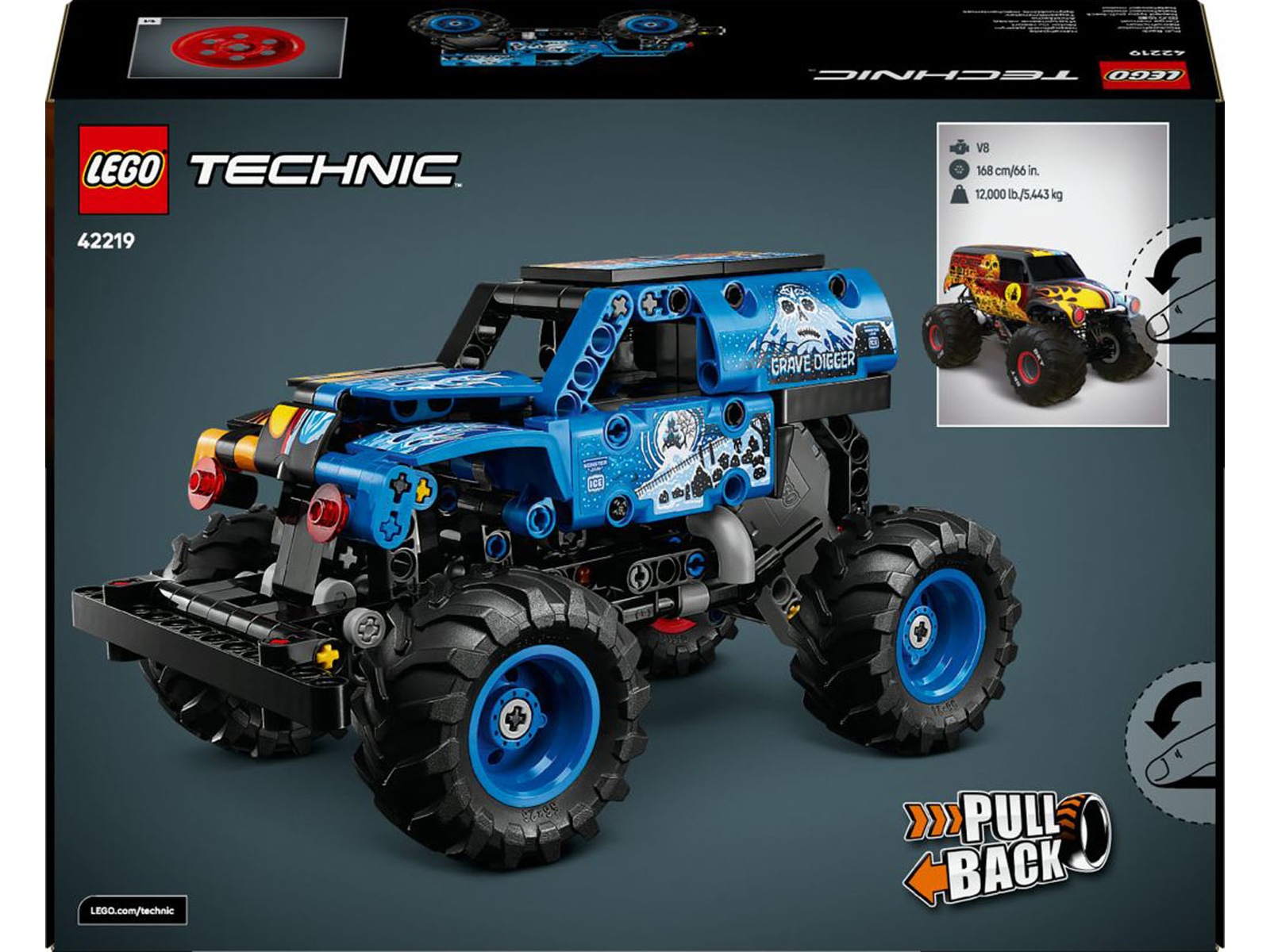 LEGO Technic Monster Jam Grave Digger ild og is 42219 LEGO
