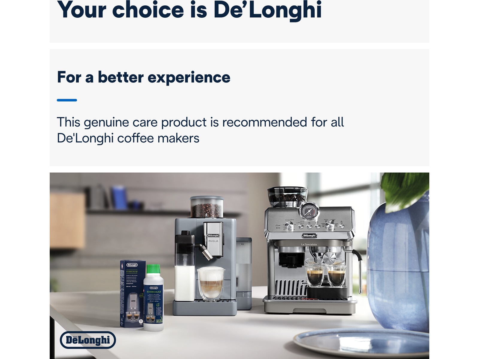 DeLonghi 200 ml DLSC202 avkalkningsmiddel Tilbehør til kaffemaskiner