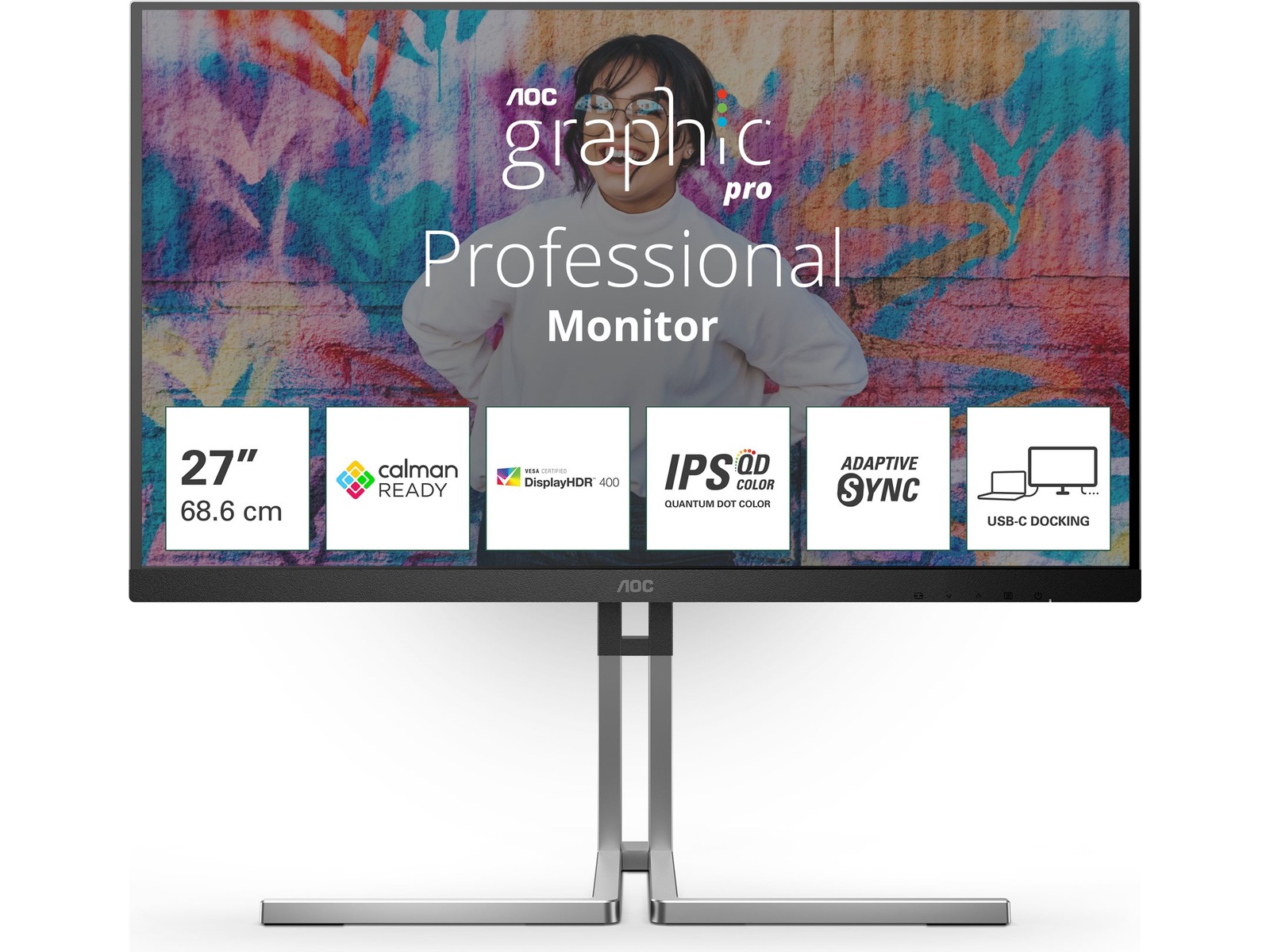 AOC 27" skjerm Graphic Pro Series Q27U3CV Skjermer