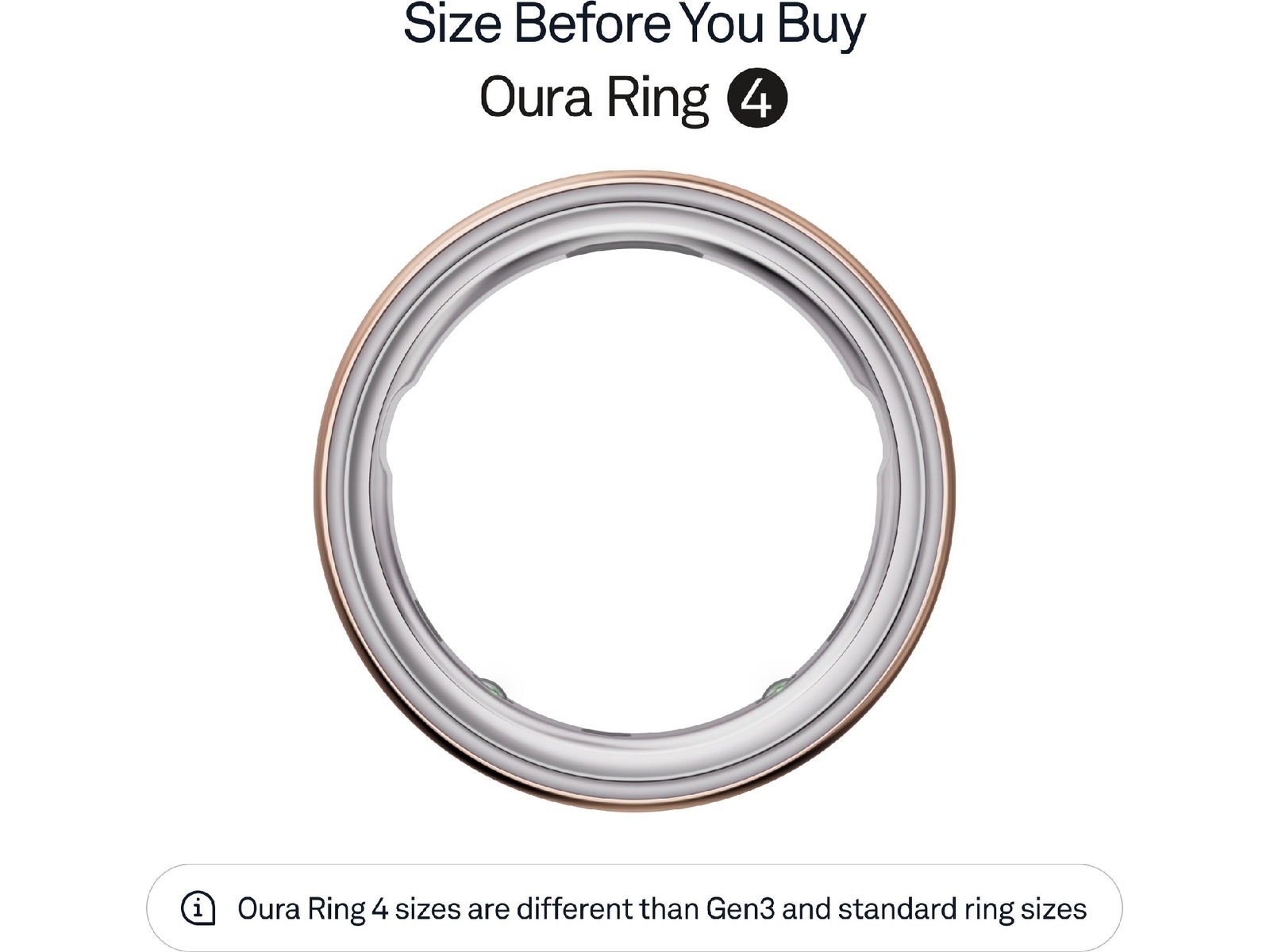 Oura Ring 4 Smart Ring str. 5 (rosegull) -B-Grade Demo tilbehør til mobiler & klokker