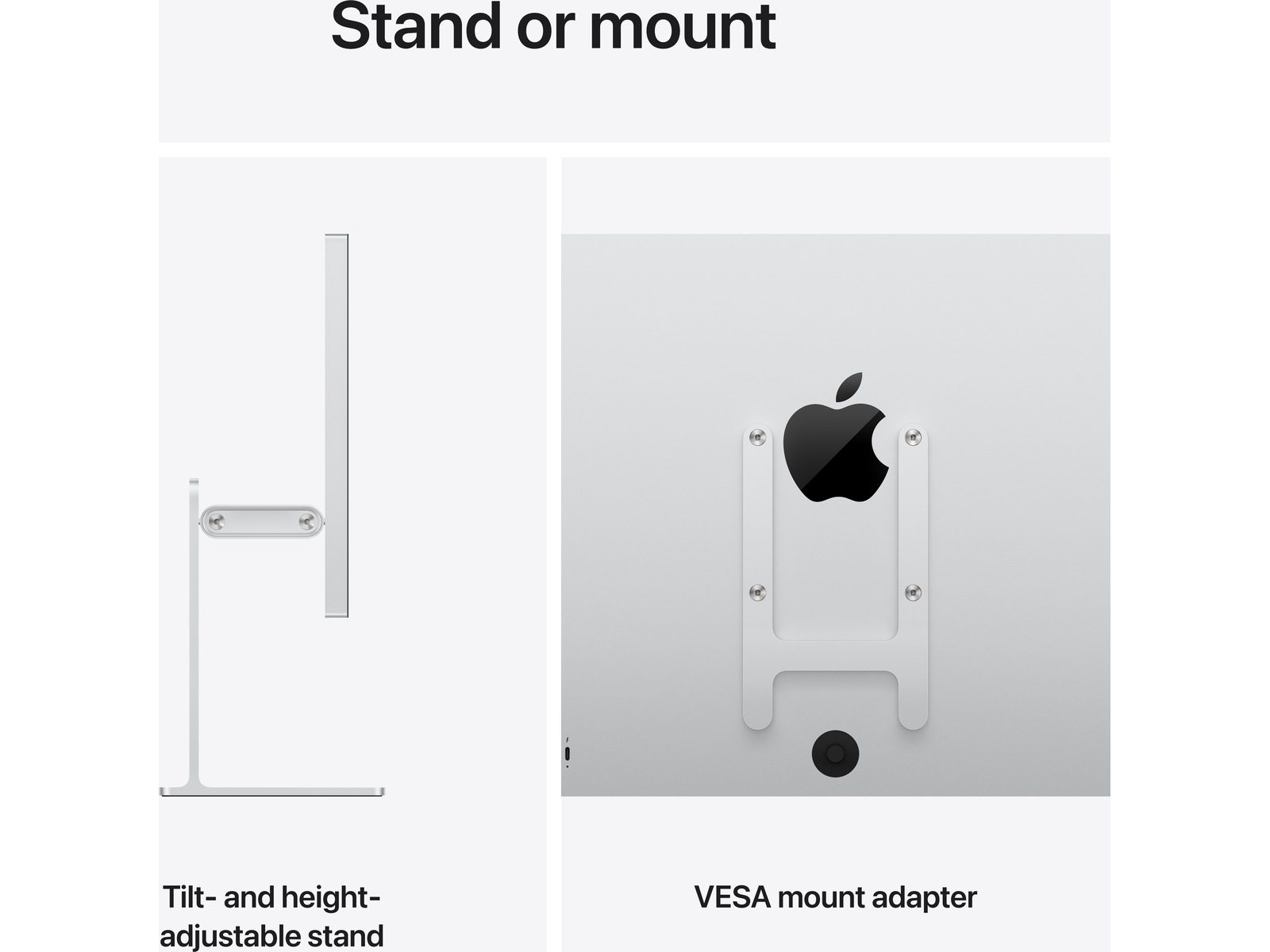 Apple Studio Display XDR (2026) Standard Glass - stativ med vinkel- og høydejustering Skjermer