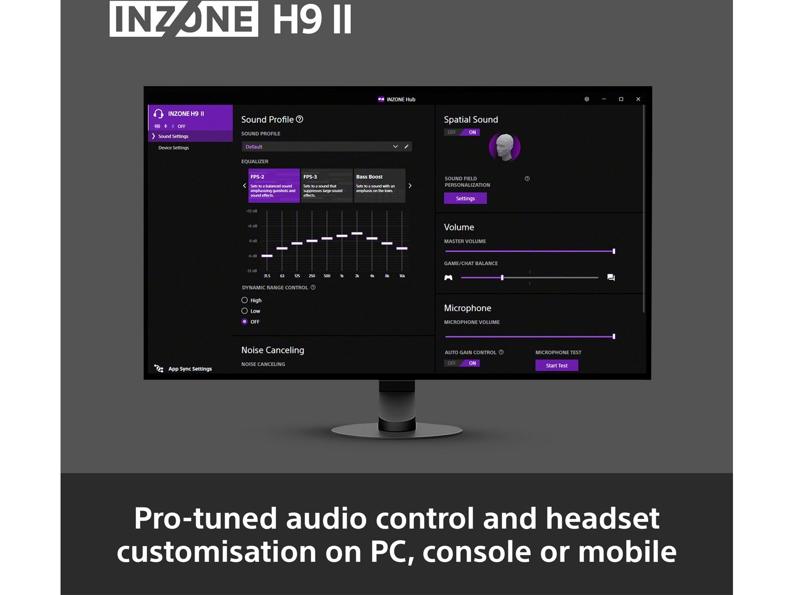 Sony INZONE H9 II Trådløst støydempende hodesett (svart) -B-Grade Demo headset