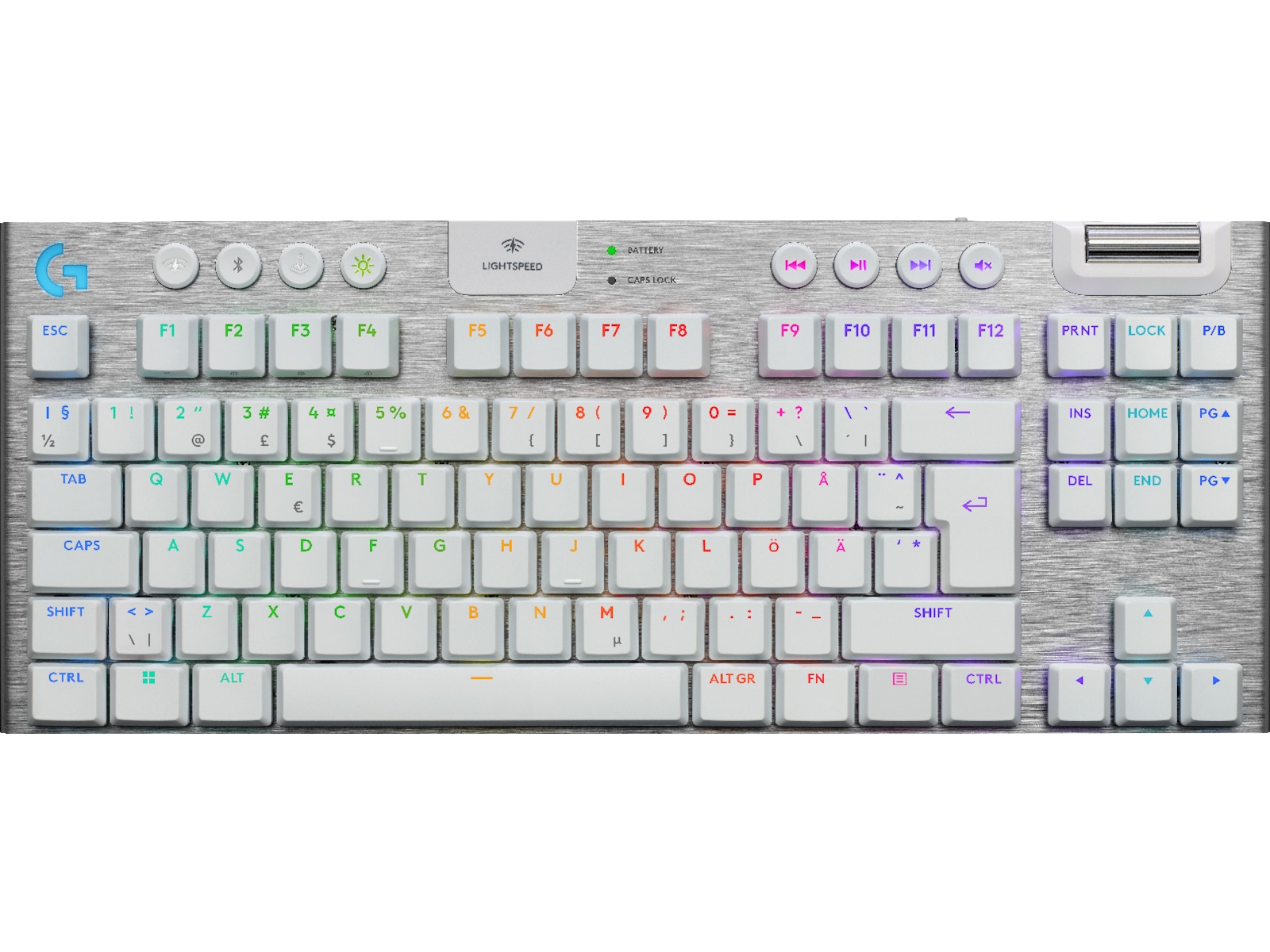 Logitech G915 X Lightspeed TKL Trådløst Gamingtastatur (hvit) -B-Grade Demo tastatur