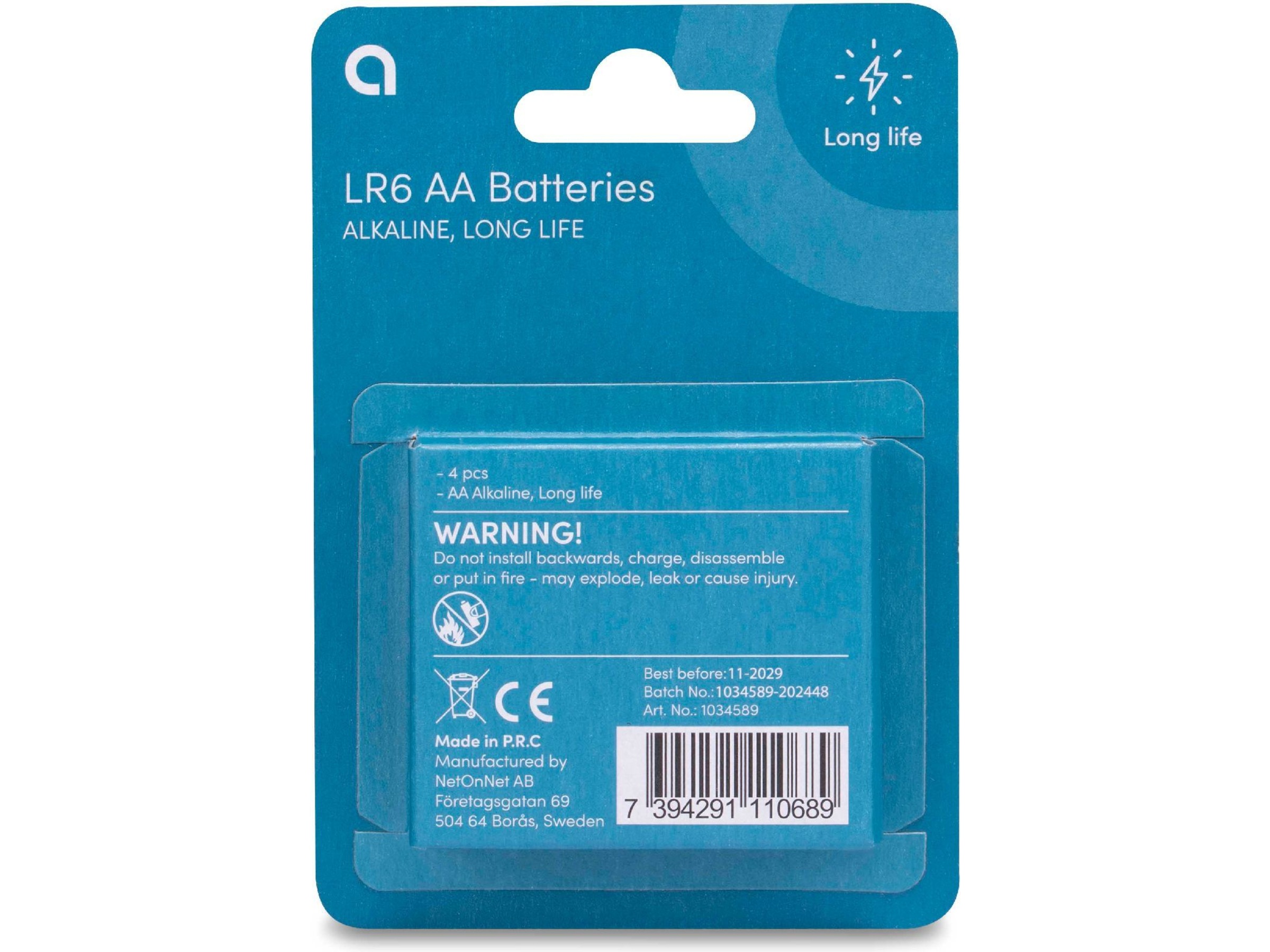 Andersson AA batteri, 2x4-pk Batterier til generell bruk