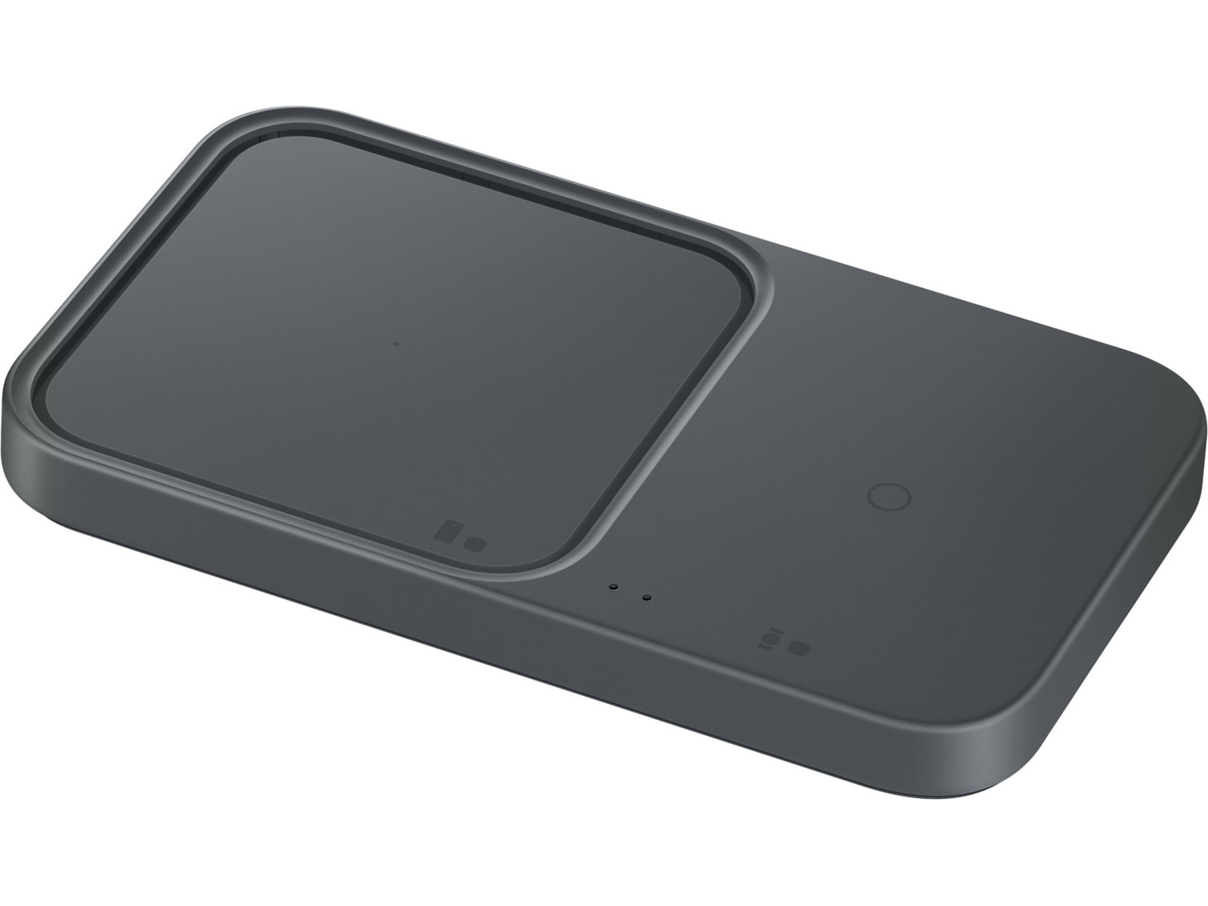 Trådløs lader Duo med kabel (sort) Trådløs lader