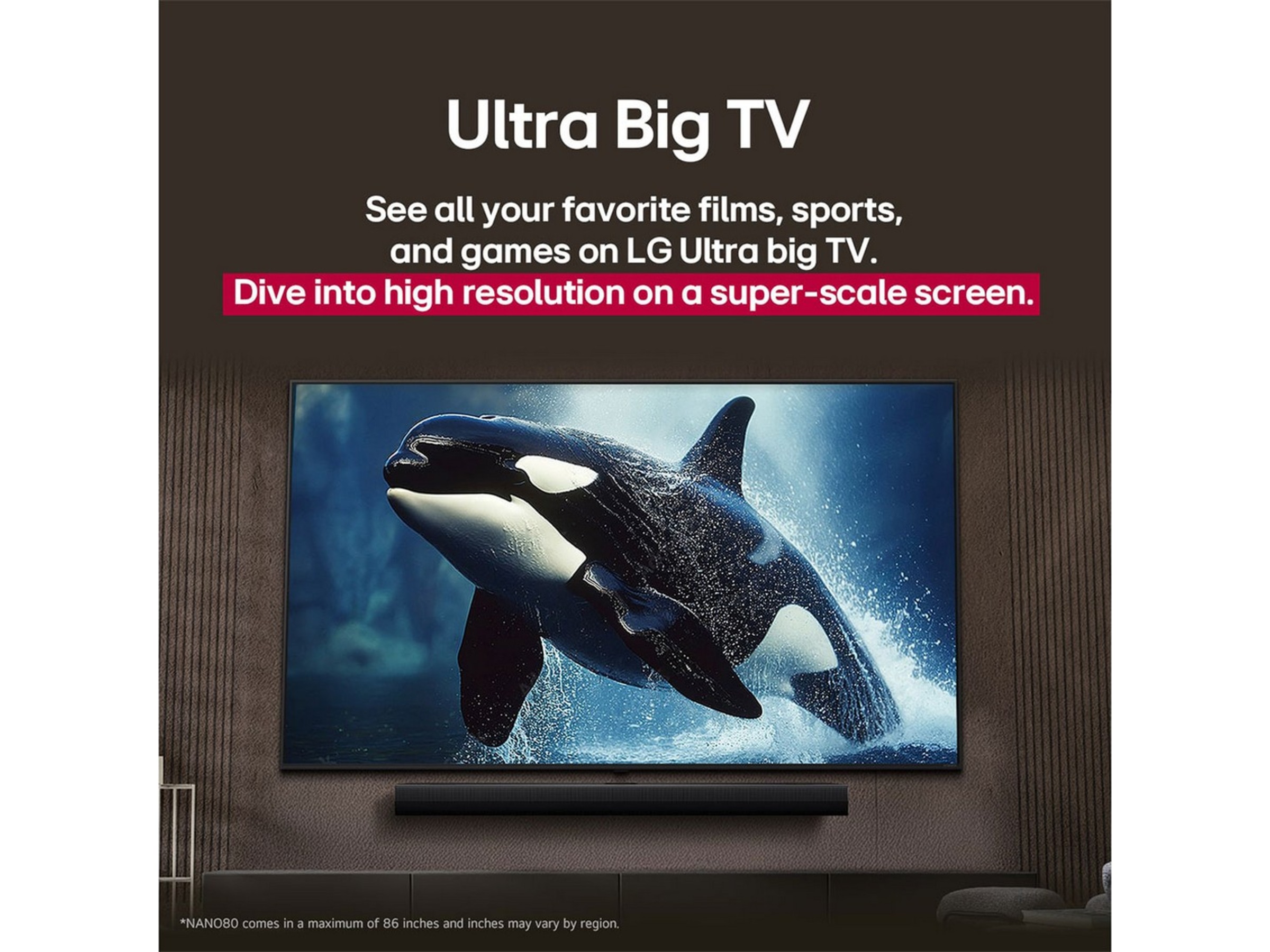 LG 86'' NANO81 NanoCell AI 4K Smart TV (2025) Over 80 tommer TV